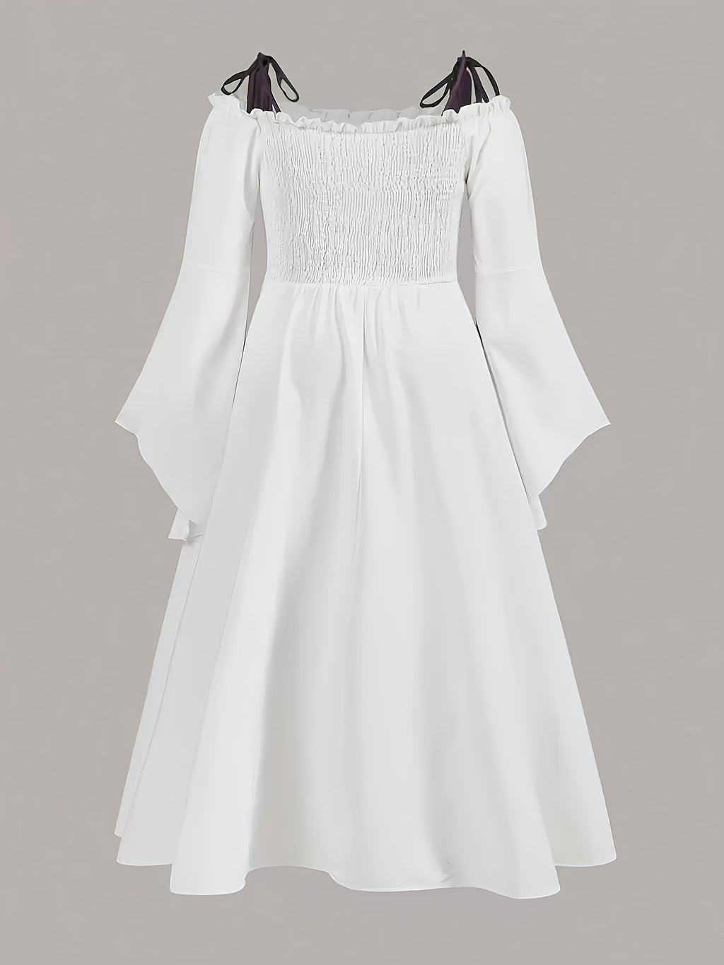 Ensemble robe grande taille — Corset vert lacé sur blanc