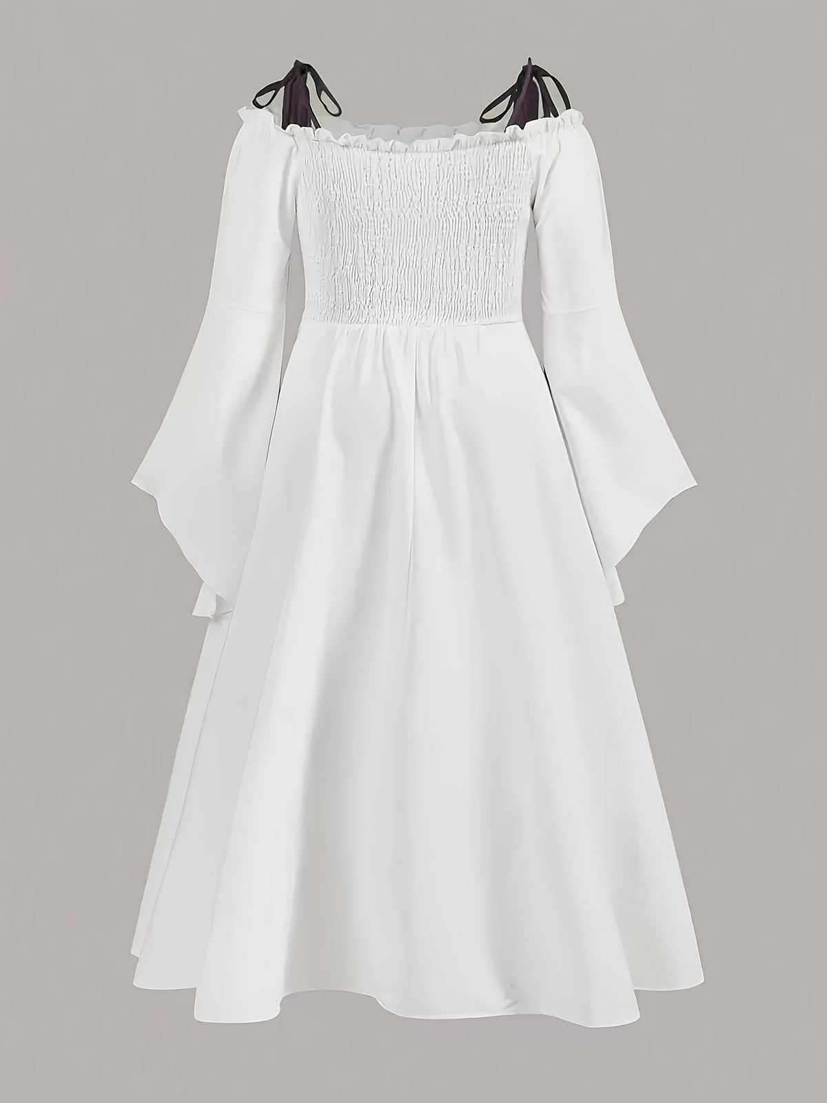 Ensemble robe grande taille — Corset vert lacé sur blanc