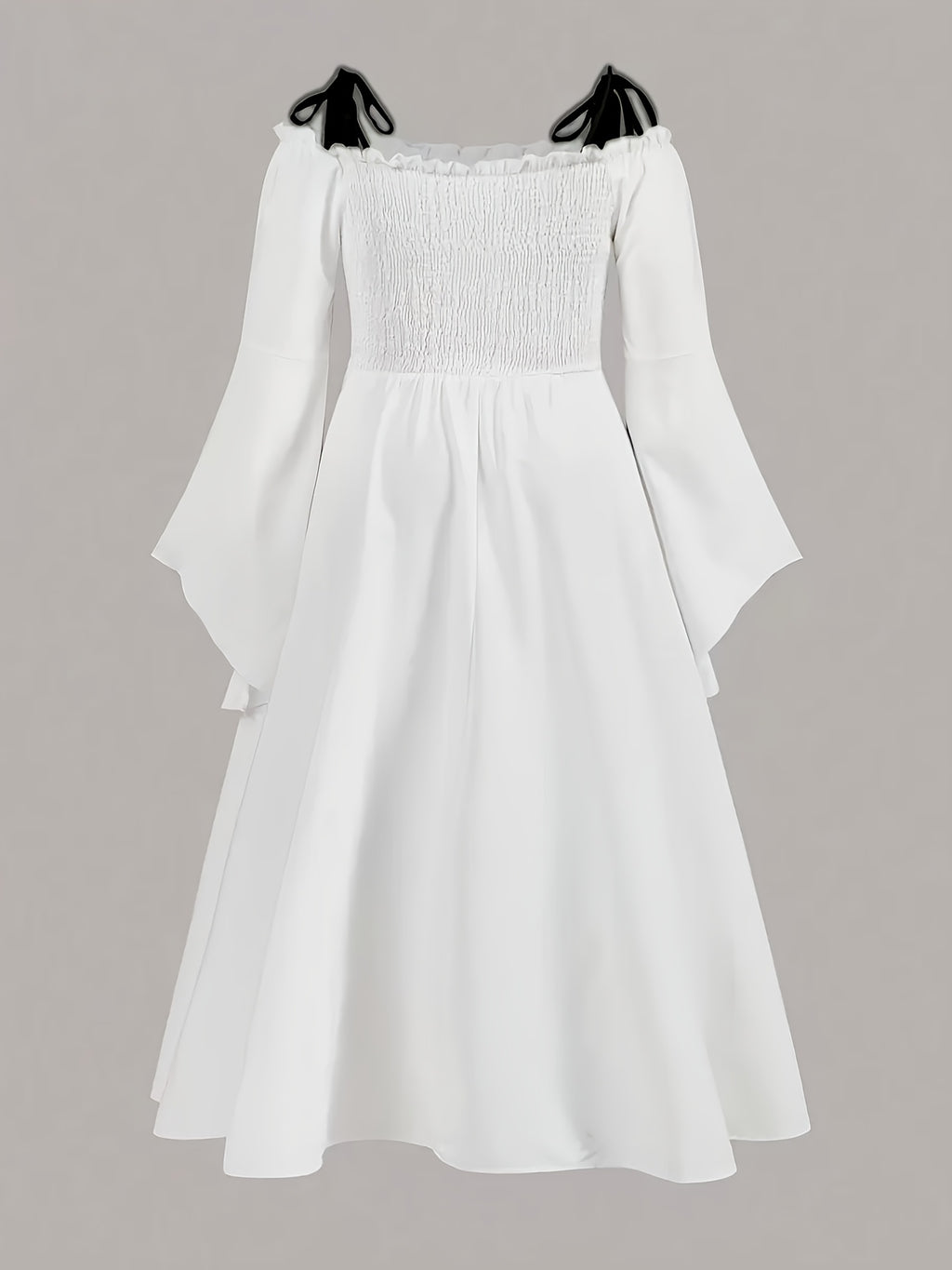 Ensemble robe grande taille — Corset vert lacé sur blanc