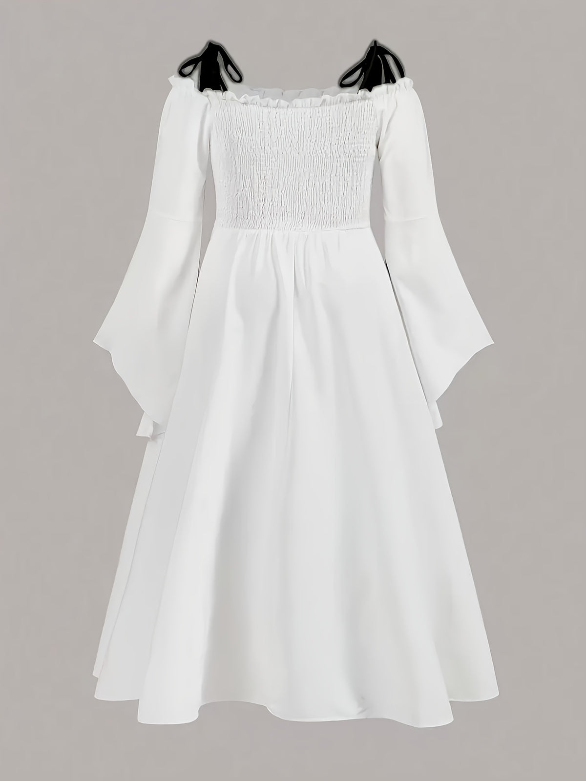 Ensemble robe grande taille — Corset vert lacé sur blanc