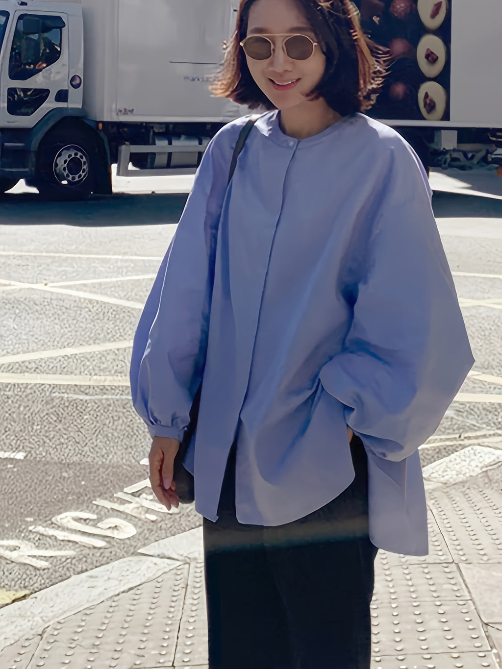 Chemise grande taille, fente, vu de dos