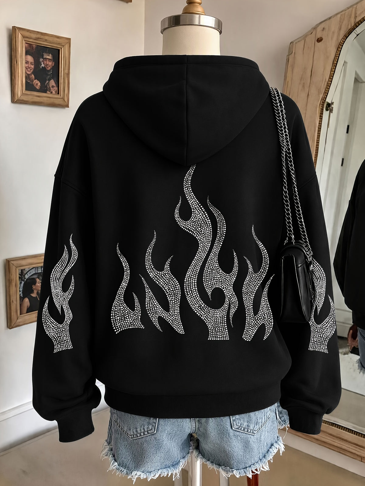 Sweat grande taille, coupe ample, manches longues, chaleur d'hiver