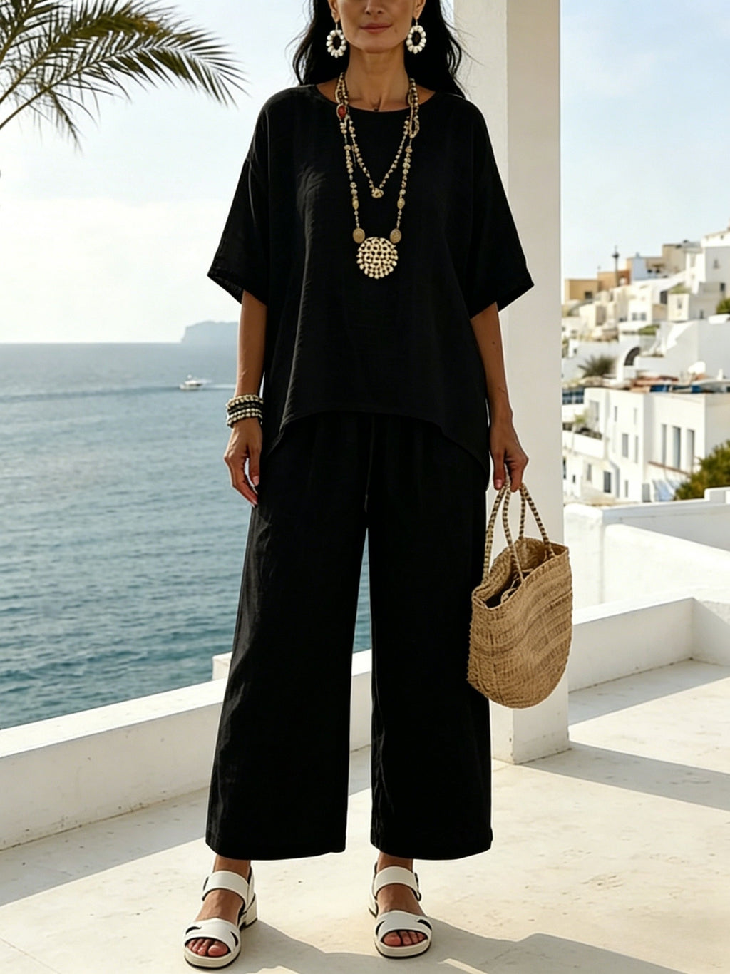 Ensemble coton grande taille — Six coloris, haut et bas