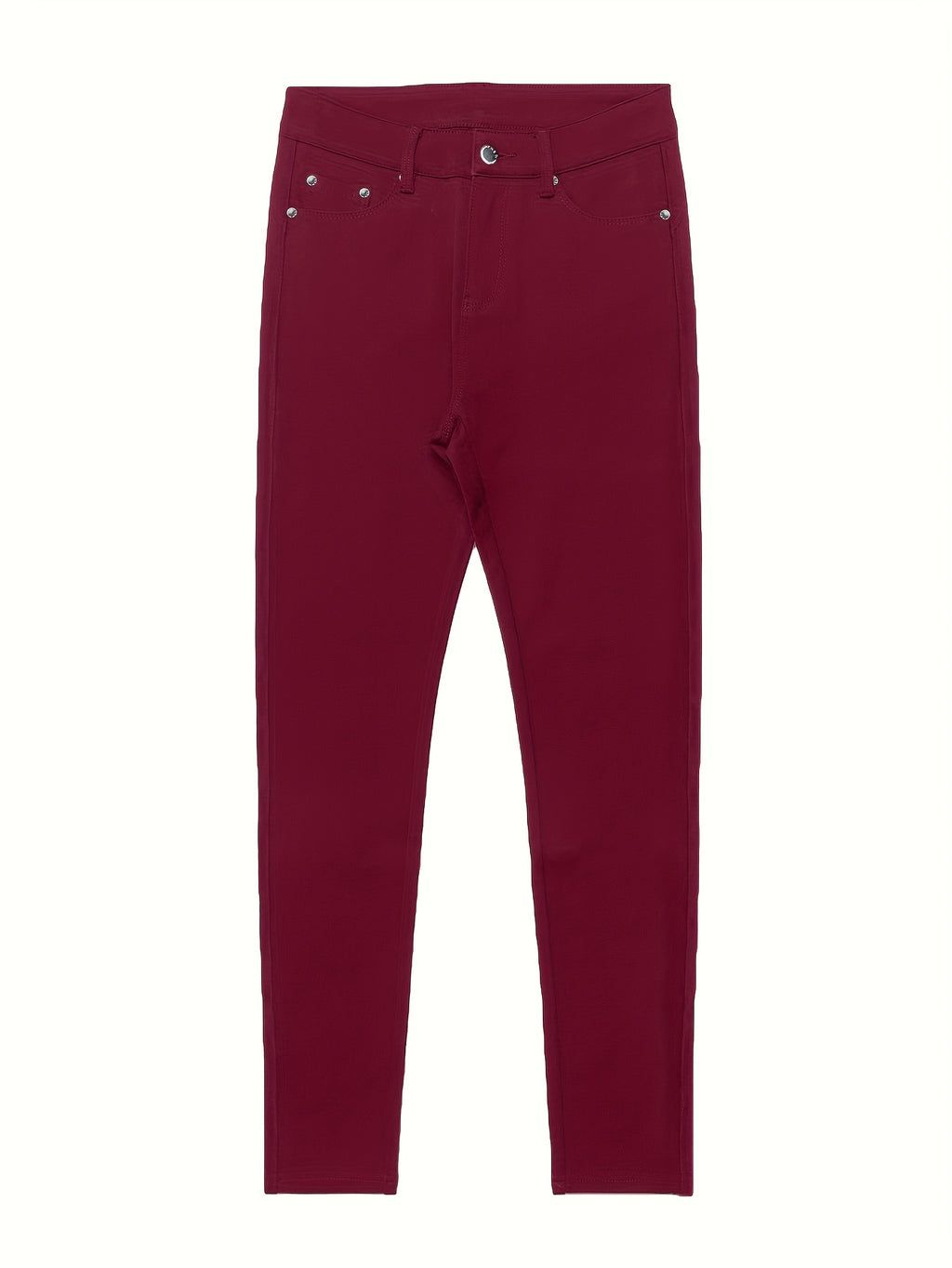 Pantalon slim grande taille, quatre teintes, cinq poches