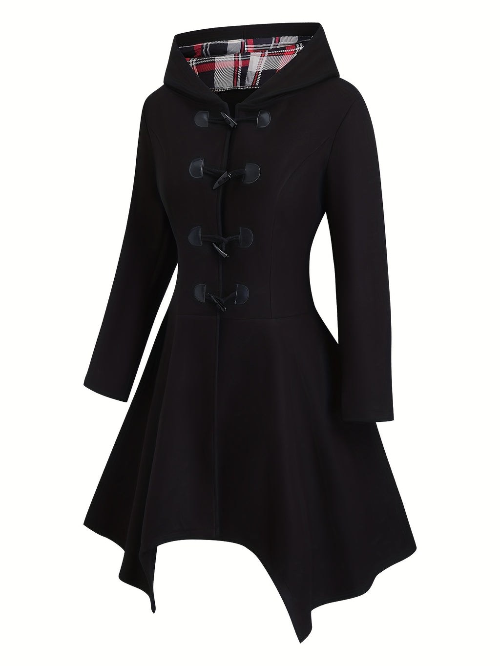 Manteau grande taille, capuche, manches longues, chaleur d'hiver
