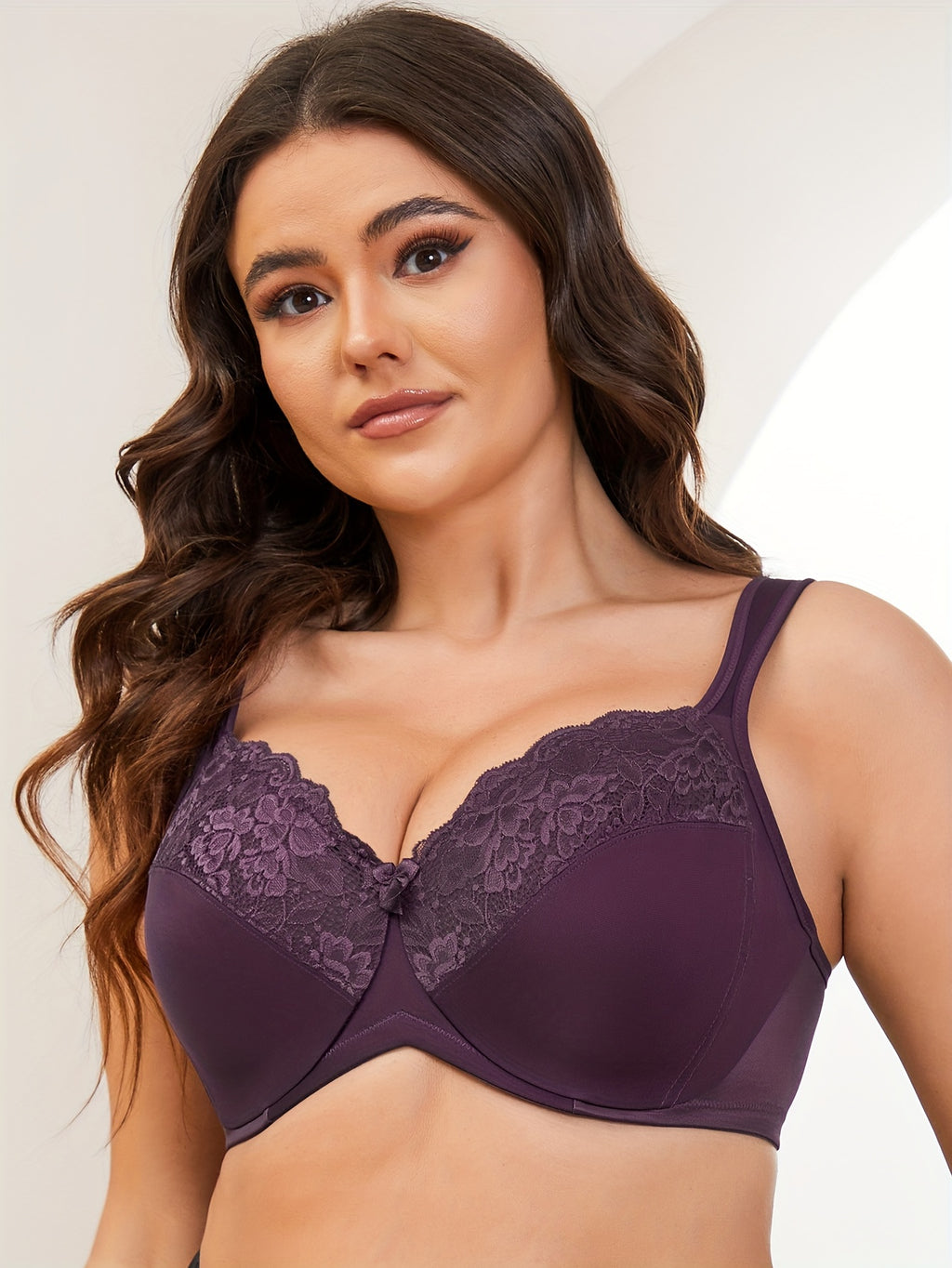 Soutien-gorge emboîtant grande taille — Dentelle florale
