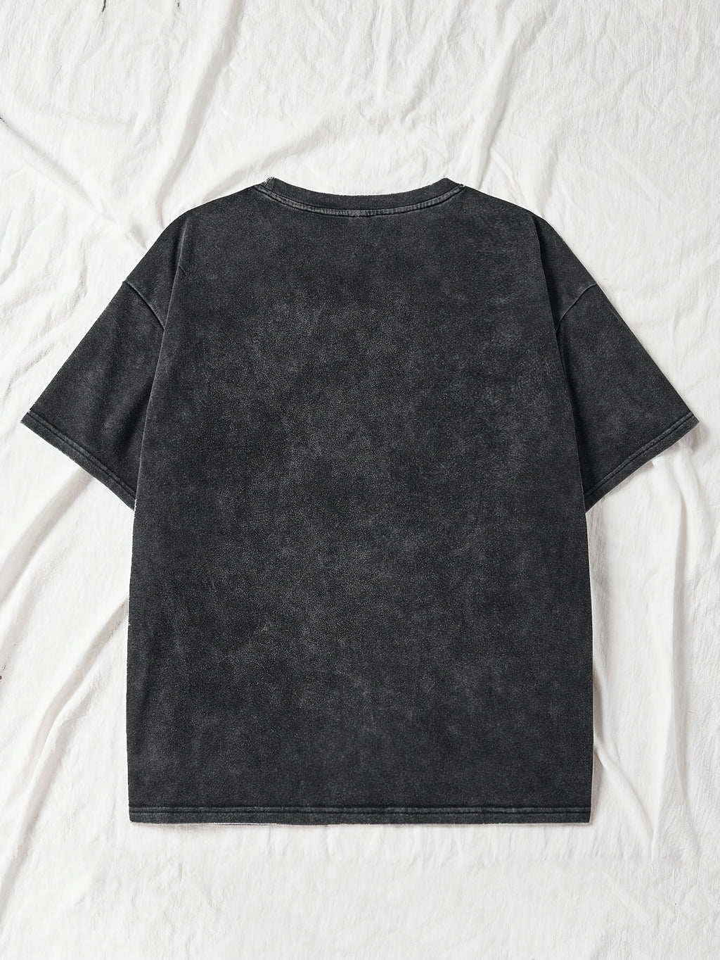 T-shirt grande taille, manches courtes, toucher naturel, vu de dos