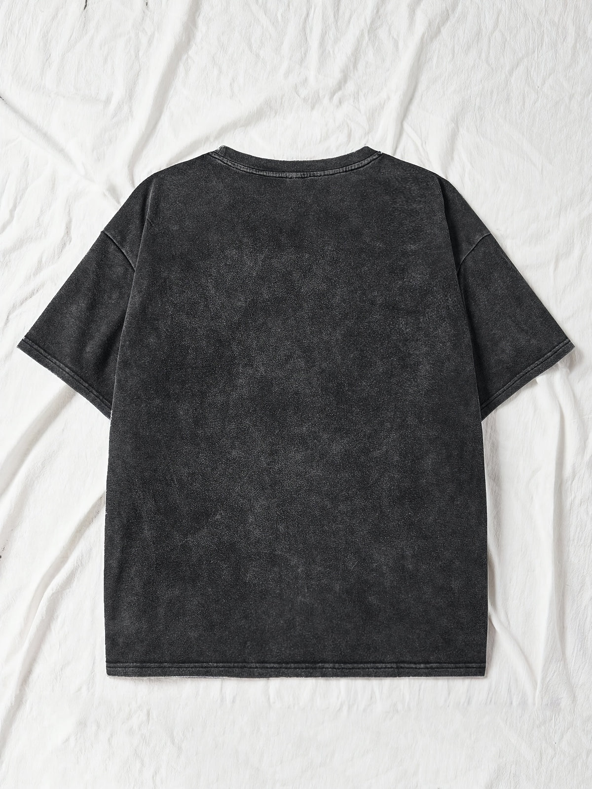 T-shirt grande taille, manches courtes, toucher naturel, vu de dos