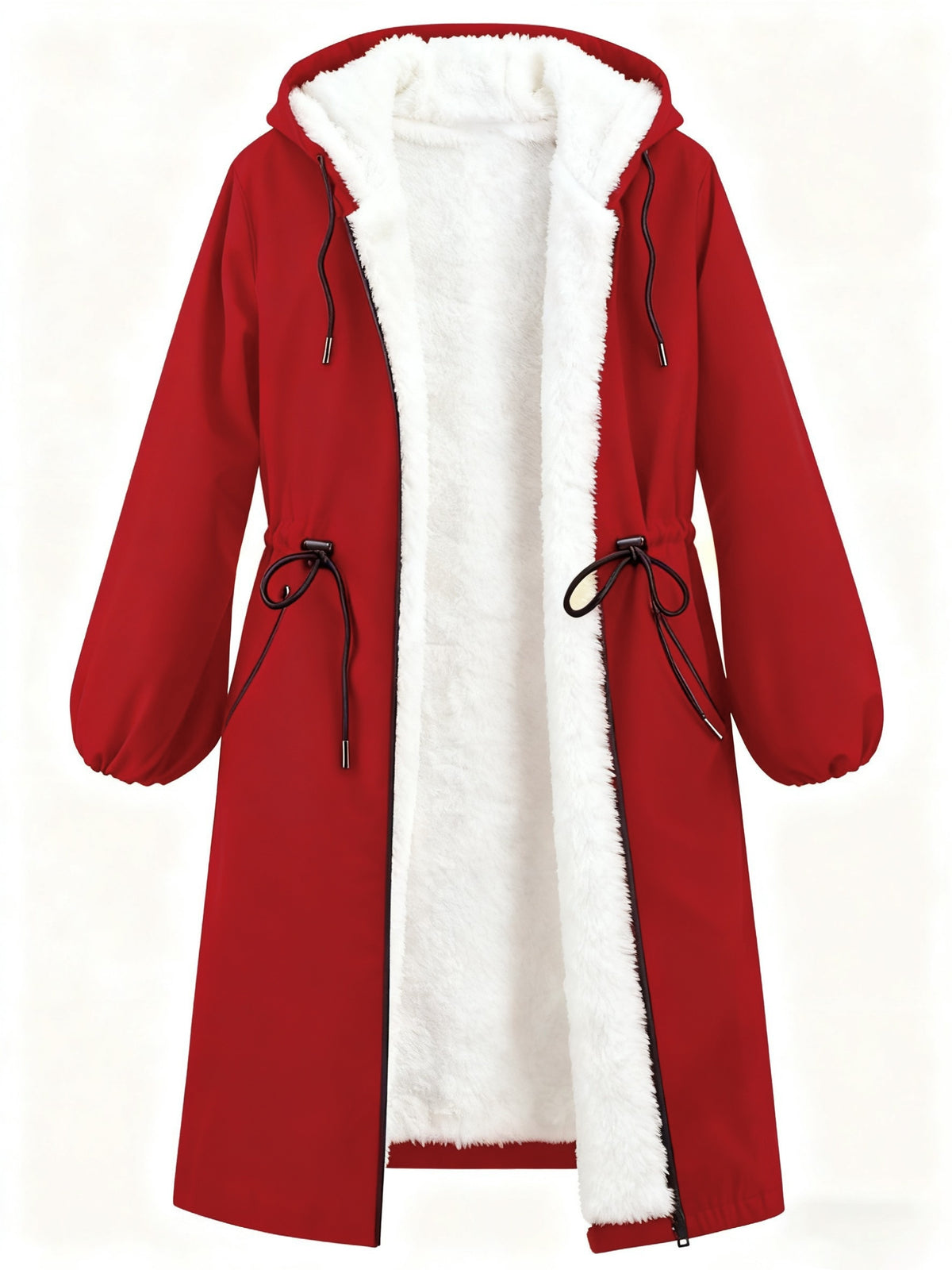 Veste grande taille, capuche, chaleur d'hiver, tissu épais, visuel produit