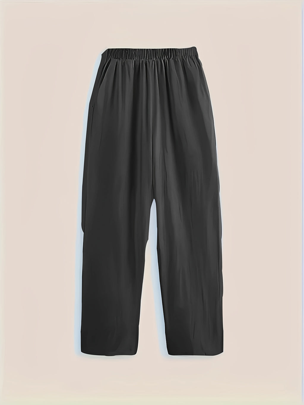 Ensemble grande taille, coupe évasée, poches pratiques, toucher naturel, vue de profil