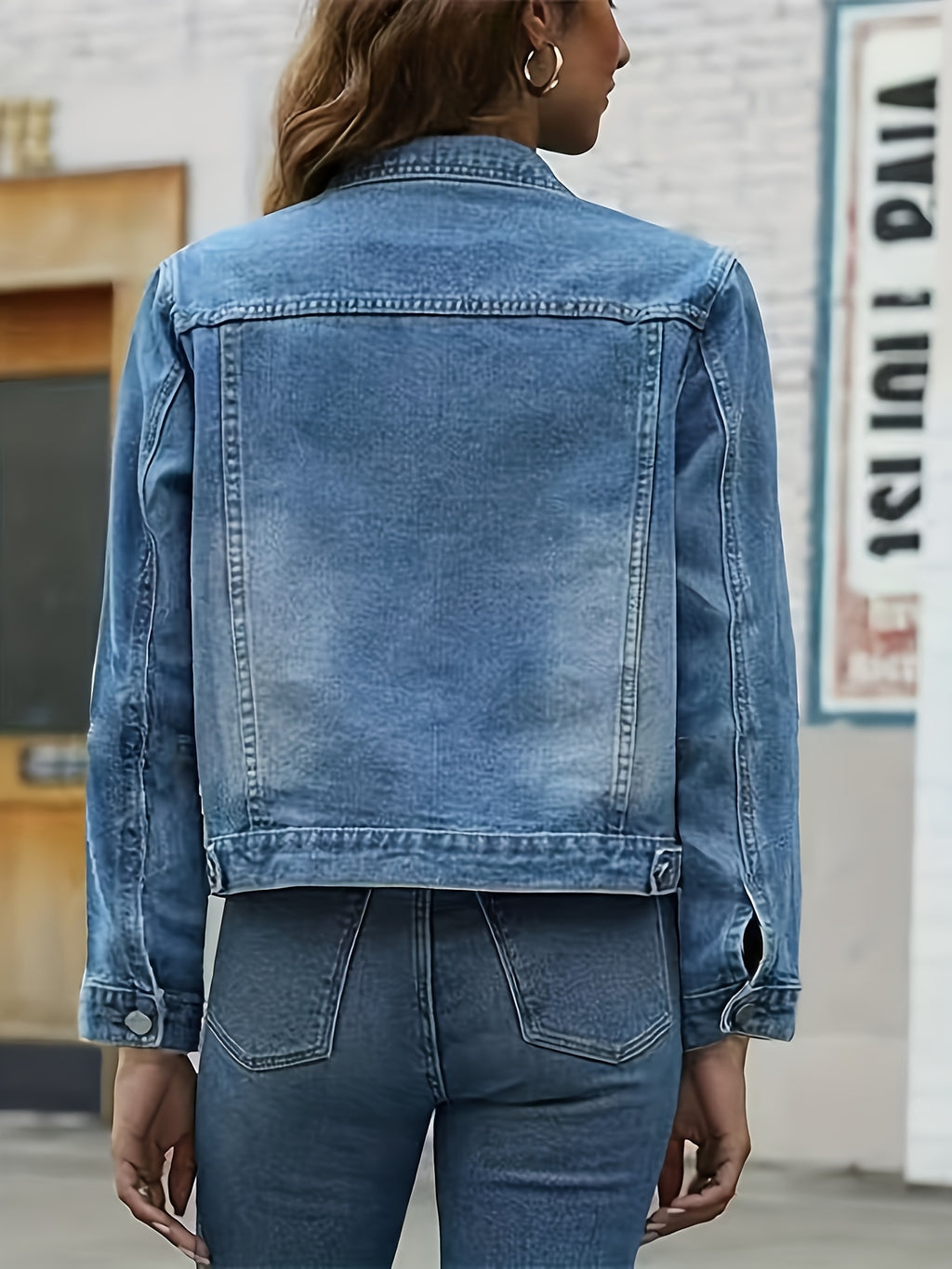 Veste grande taille, coupe ajustée, manches longues, toucher naturel, tissu opaque
