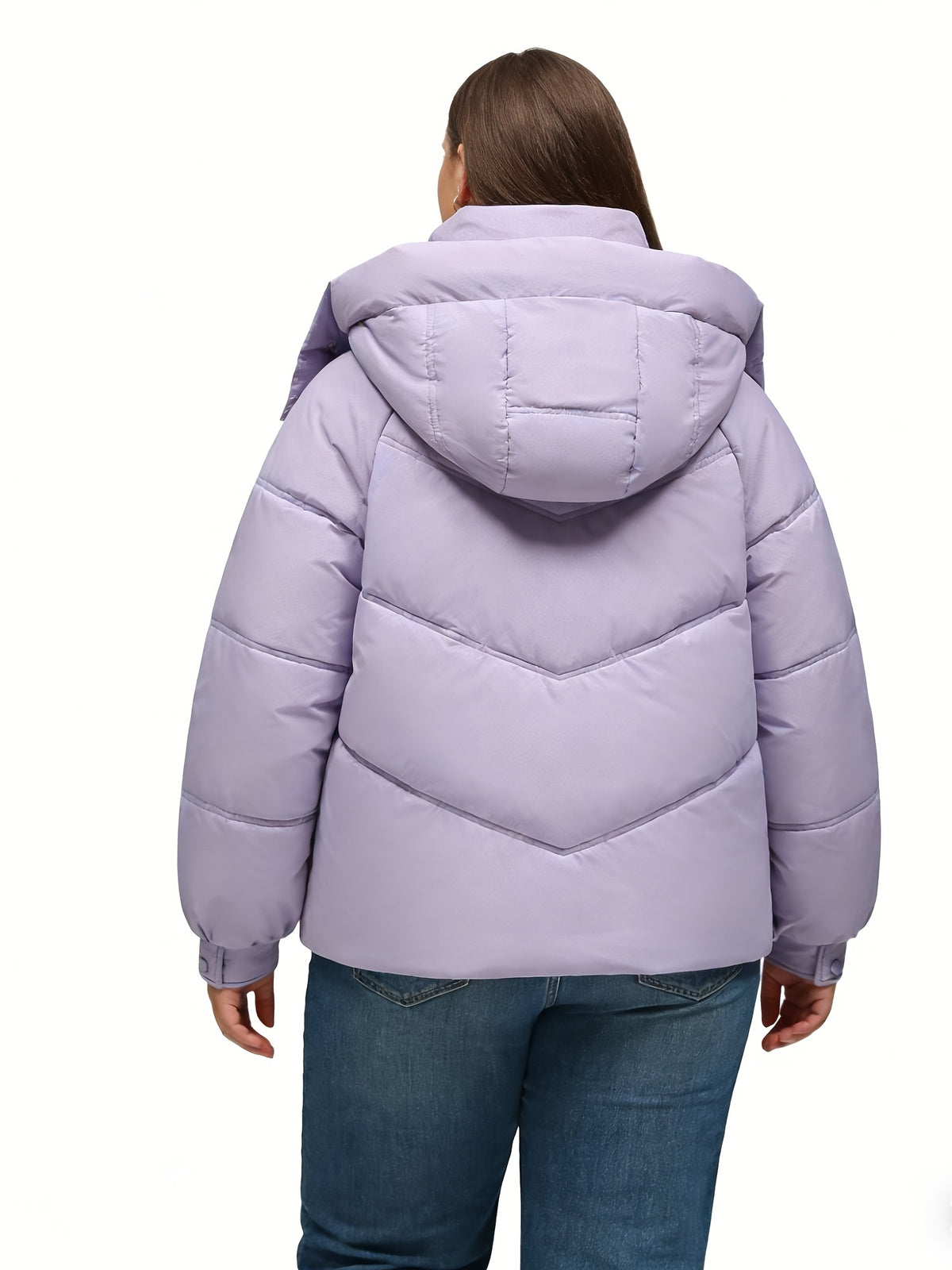 Manteau grande taille, fermeture zippée, chaleur d'hiver, matelassé, autre coloris
