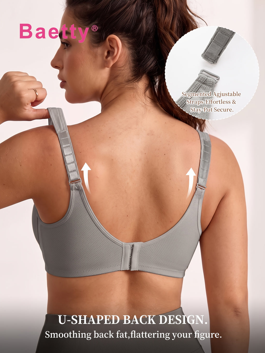 Soutien-gorge de sport grande taille — Deux bonnets cerclés