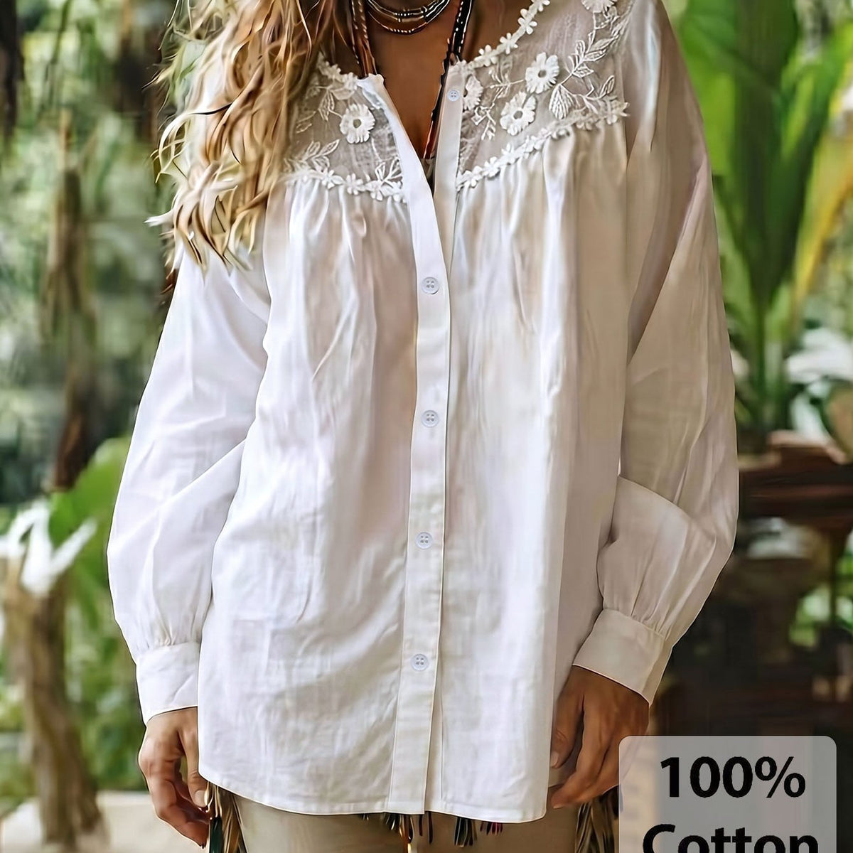 Chemise grande taille — matière : coton Image