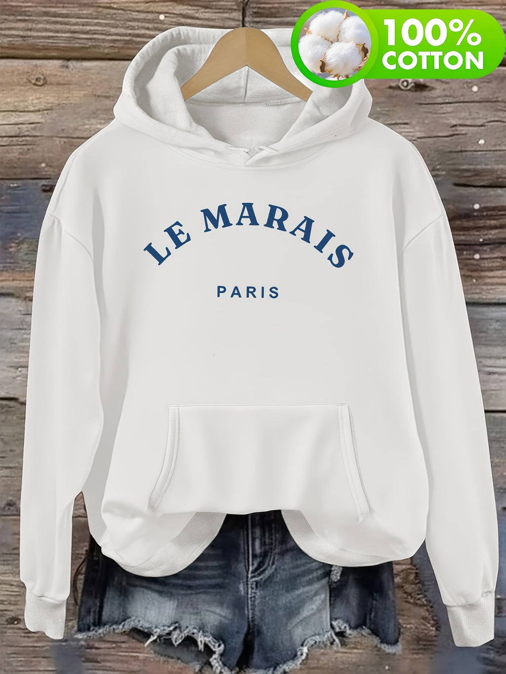 Sweat grande taille, capuche, toucher naturel, chaleur d'hiver, vue de profil