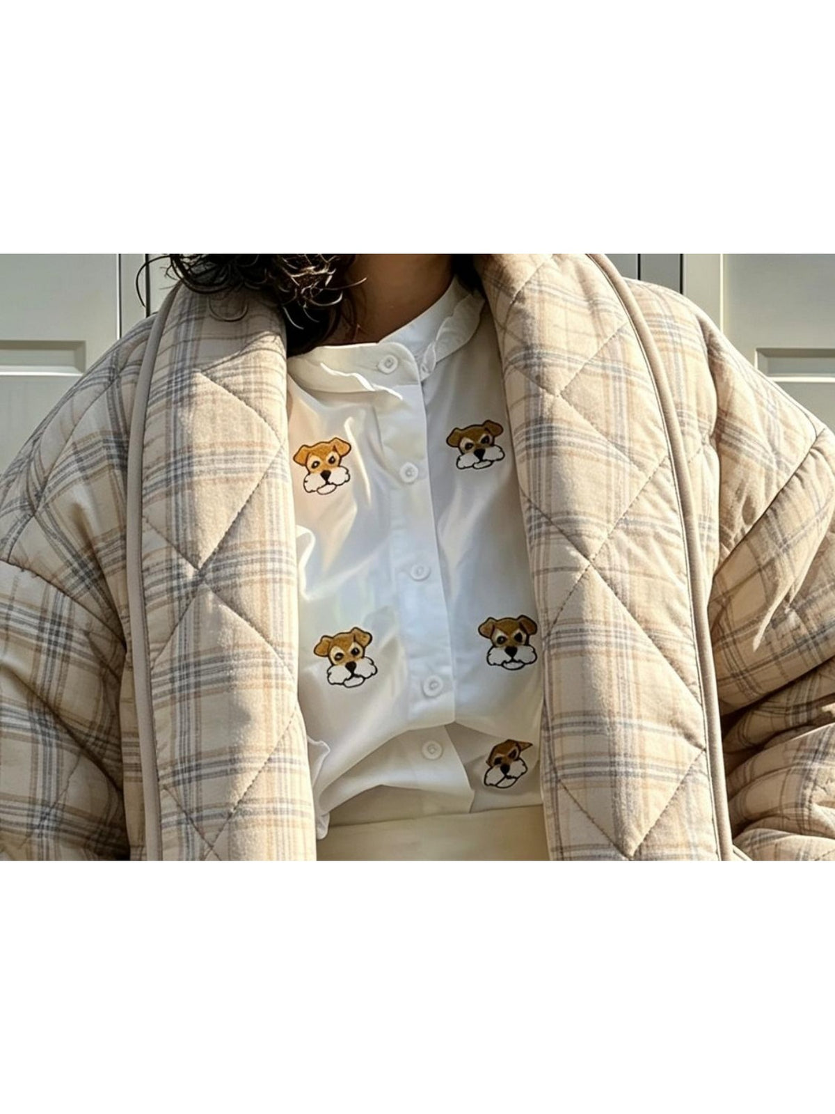 Manteau grande taille, coupe ample, poches plaquées, chaleur d'hiver — composition : 95% Polyester, 5% Élasthanne Image