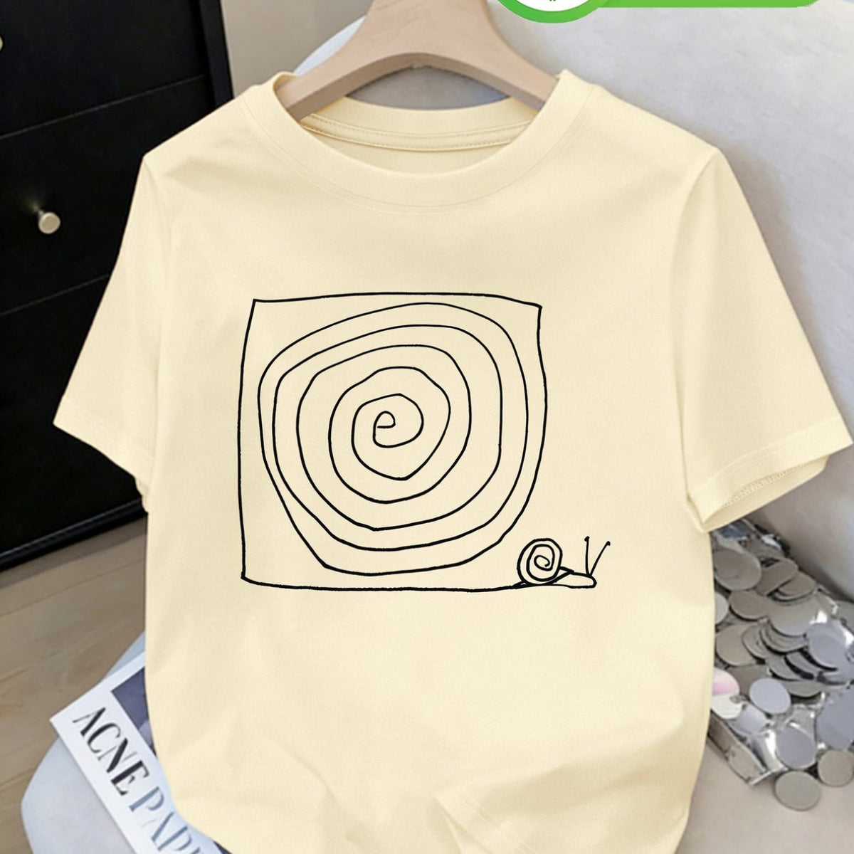 T-shirt grande taille, coupe ample, col rond, manches courtes, tissu opaque