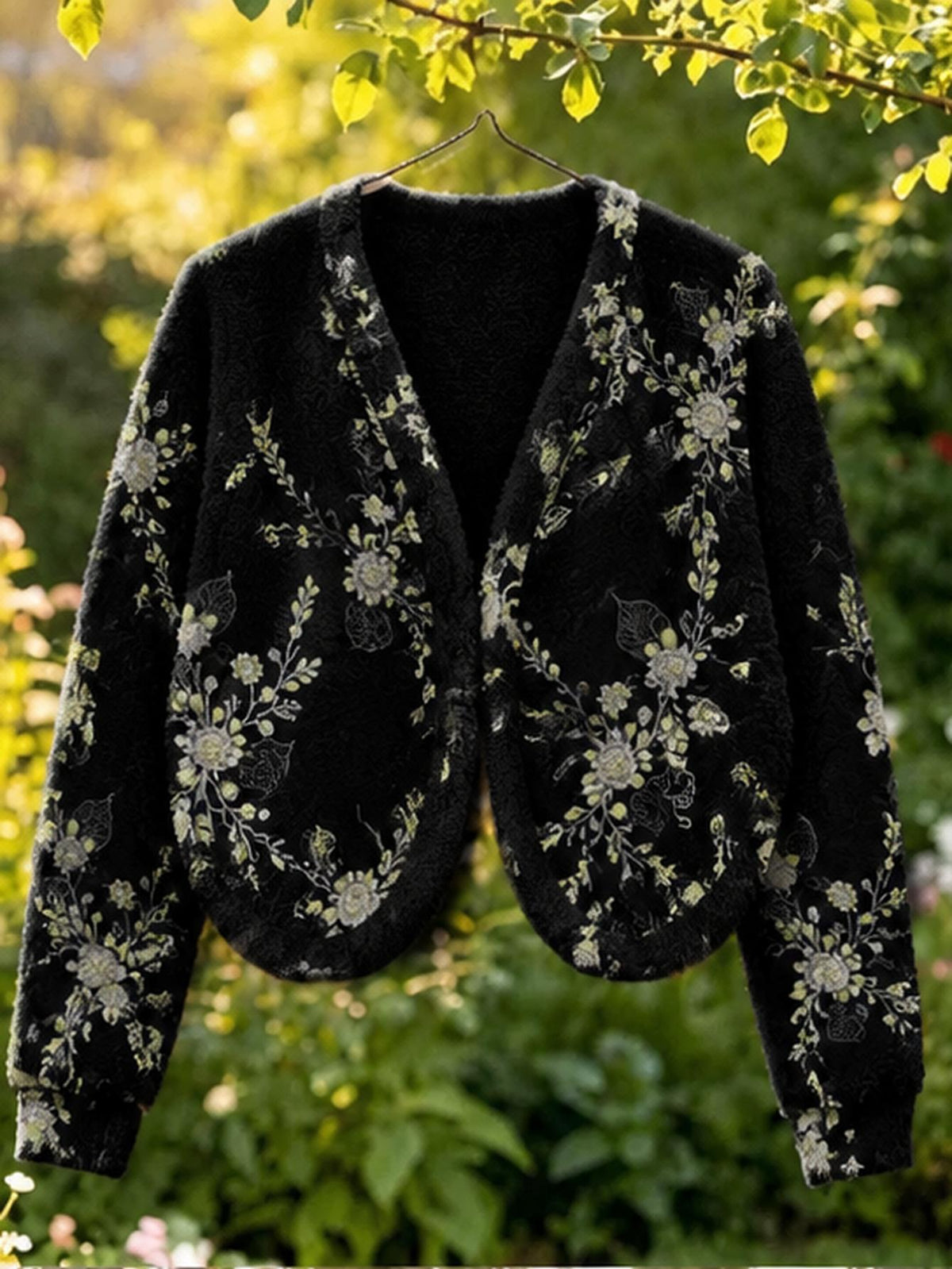 Cape grande taille à imprimé fleuri, coupe oversize