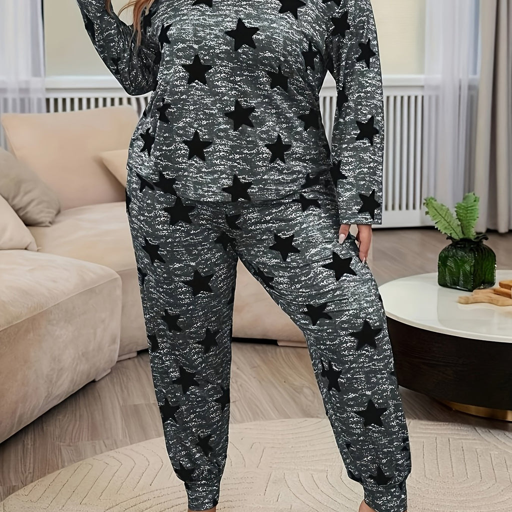 Ensemble grande taille, coupe ample, allure élégante — matière : polyester
