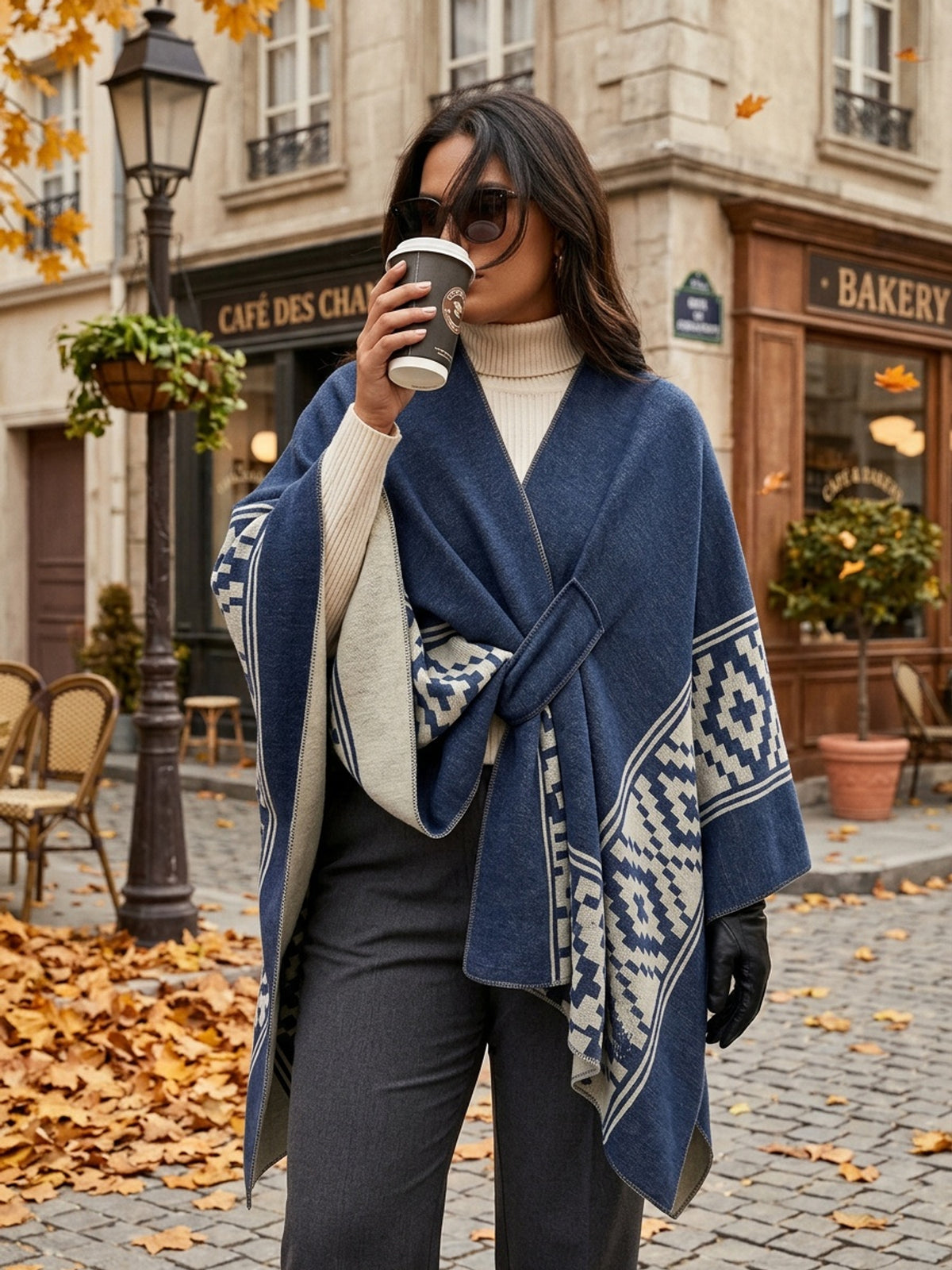 Cardigan grande taille à rayures, coupe oversize, toucher moelleux, vue de profil