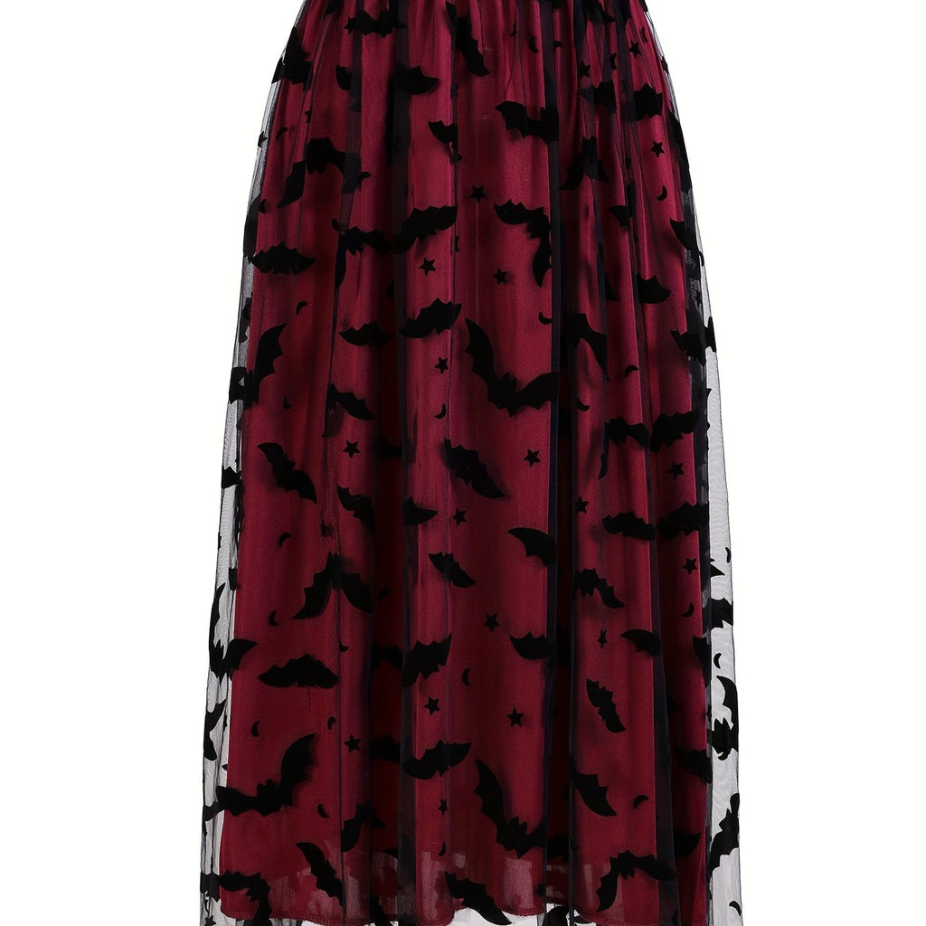 Jupe grande taille, coupe droite, longueur midi — composition : 100% Polyester
