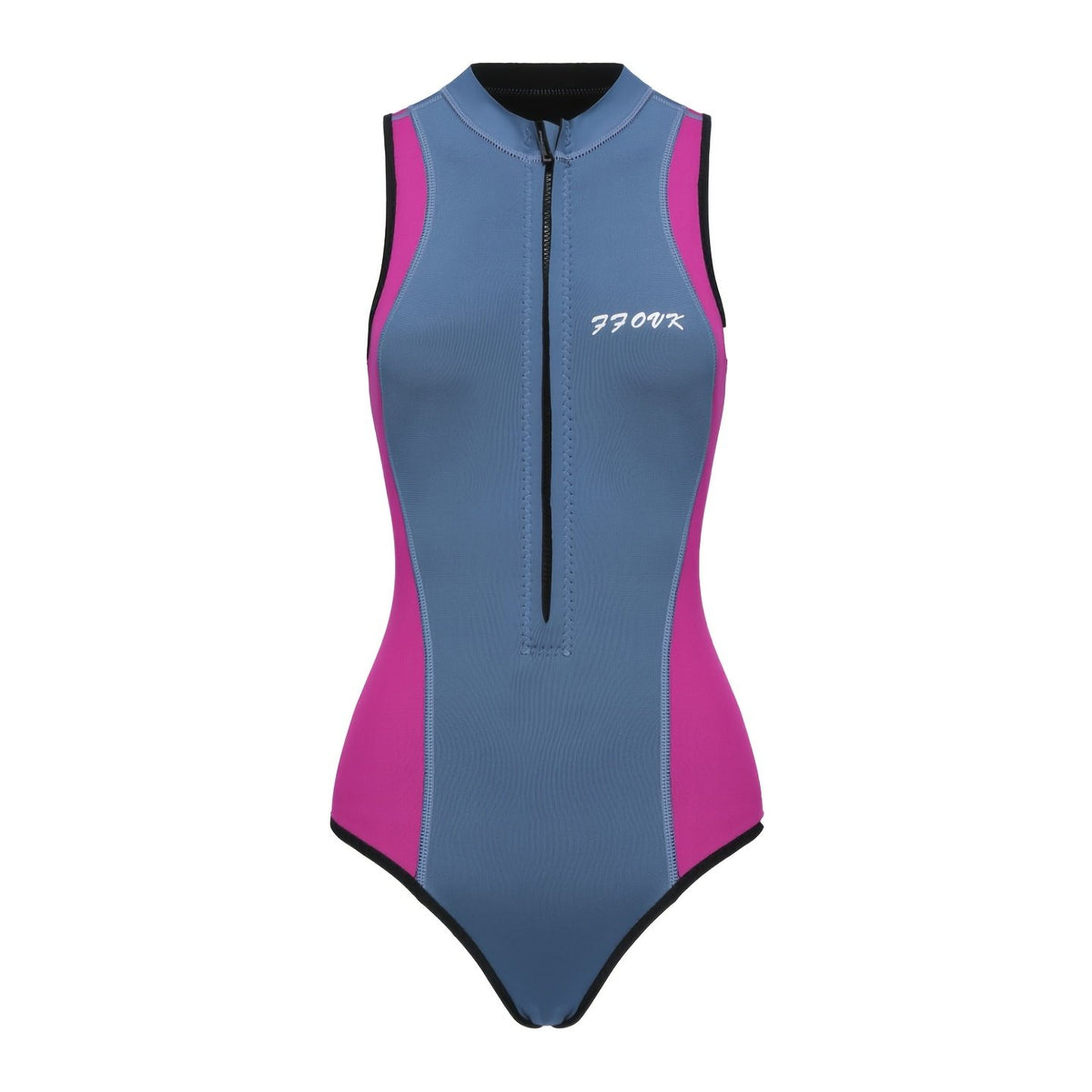 Maillot de bain grande taille, coupe oversize, fermeture zippée Image
