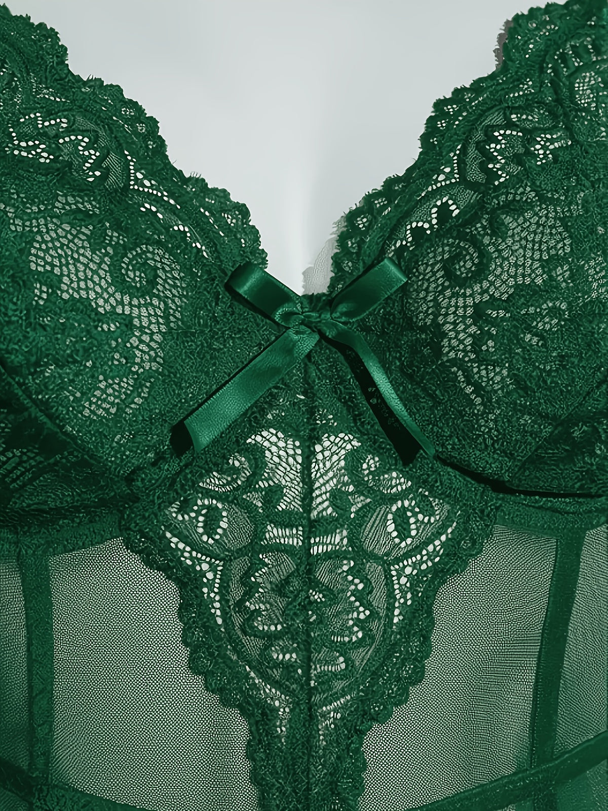 Body gainant grande taille en maille à imprimé fleuri, maille souple, détail du tissu