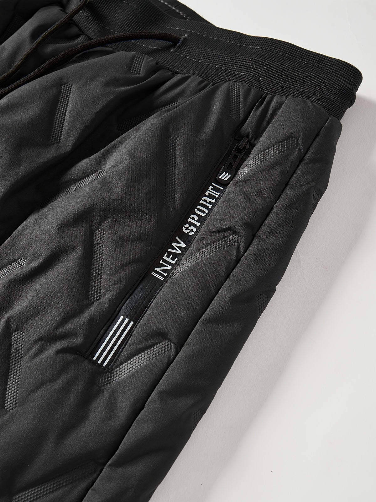 Pantalon de sport grande taille — Matelassé doublé sherpa d'hiver