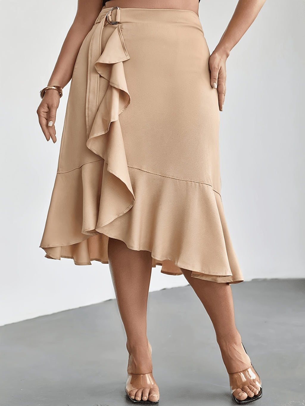 Jupe grande taille, allure élégante