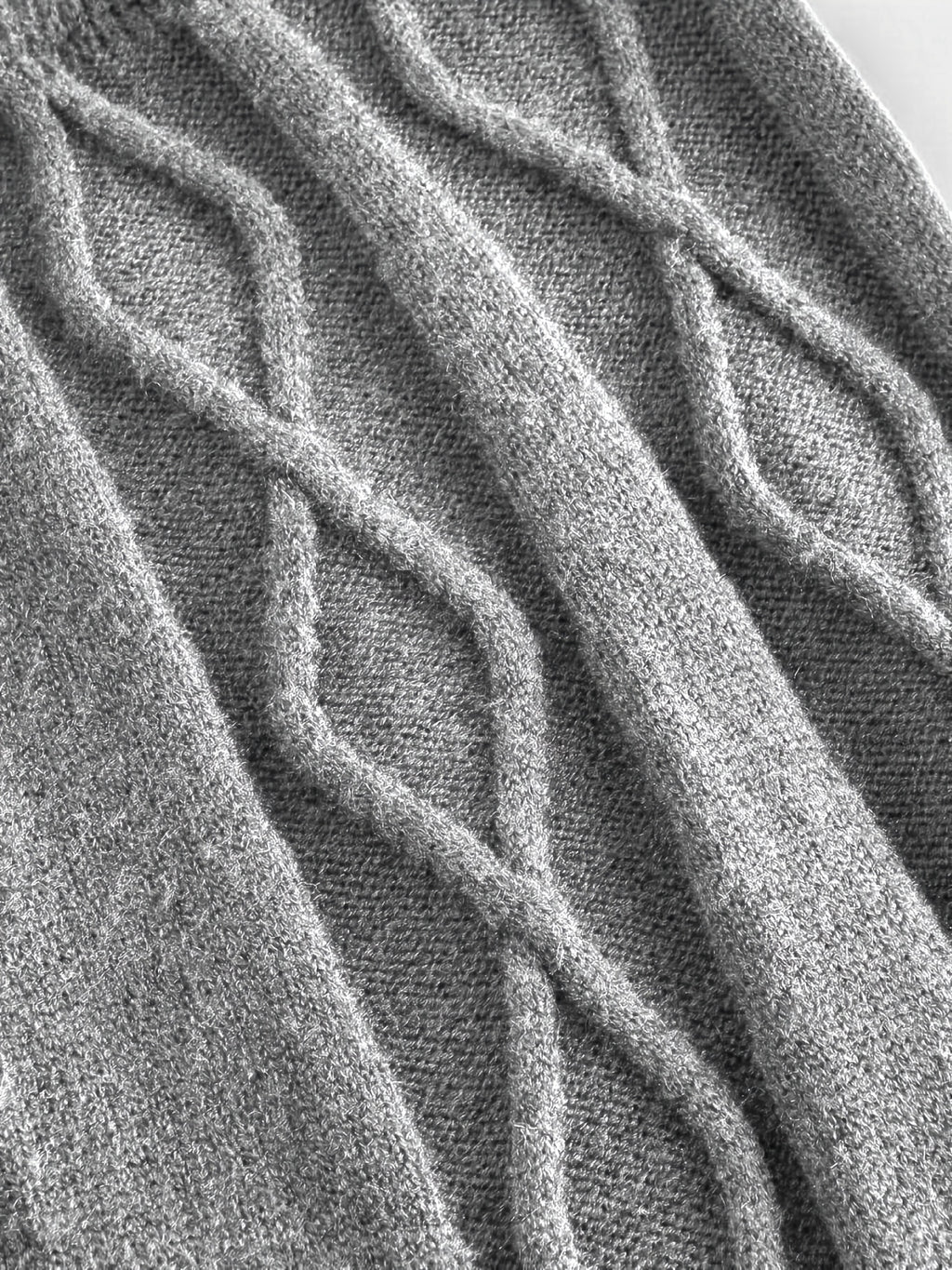 Jupe grande taille, chaleur d'hiver, détail du tissu