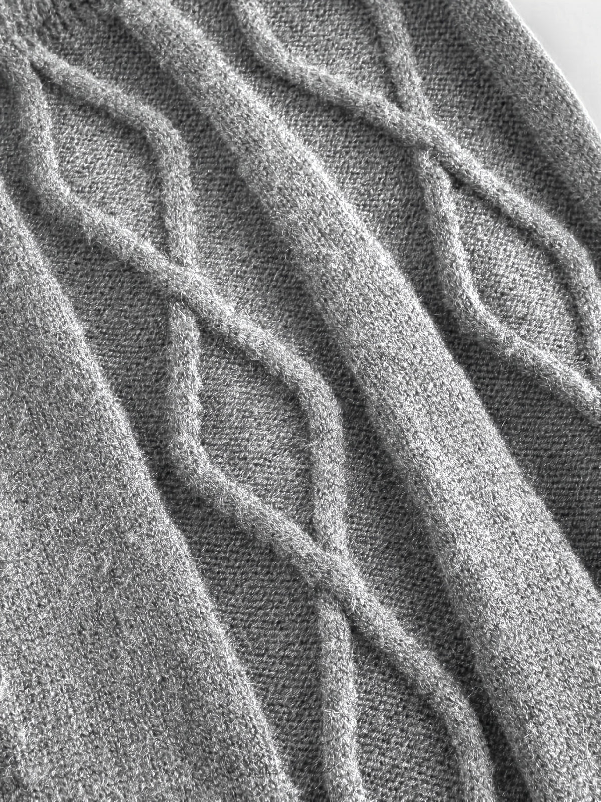 Jupe grande taille, chaleur d'hiver, détail du tissu