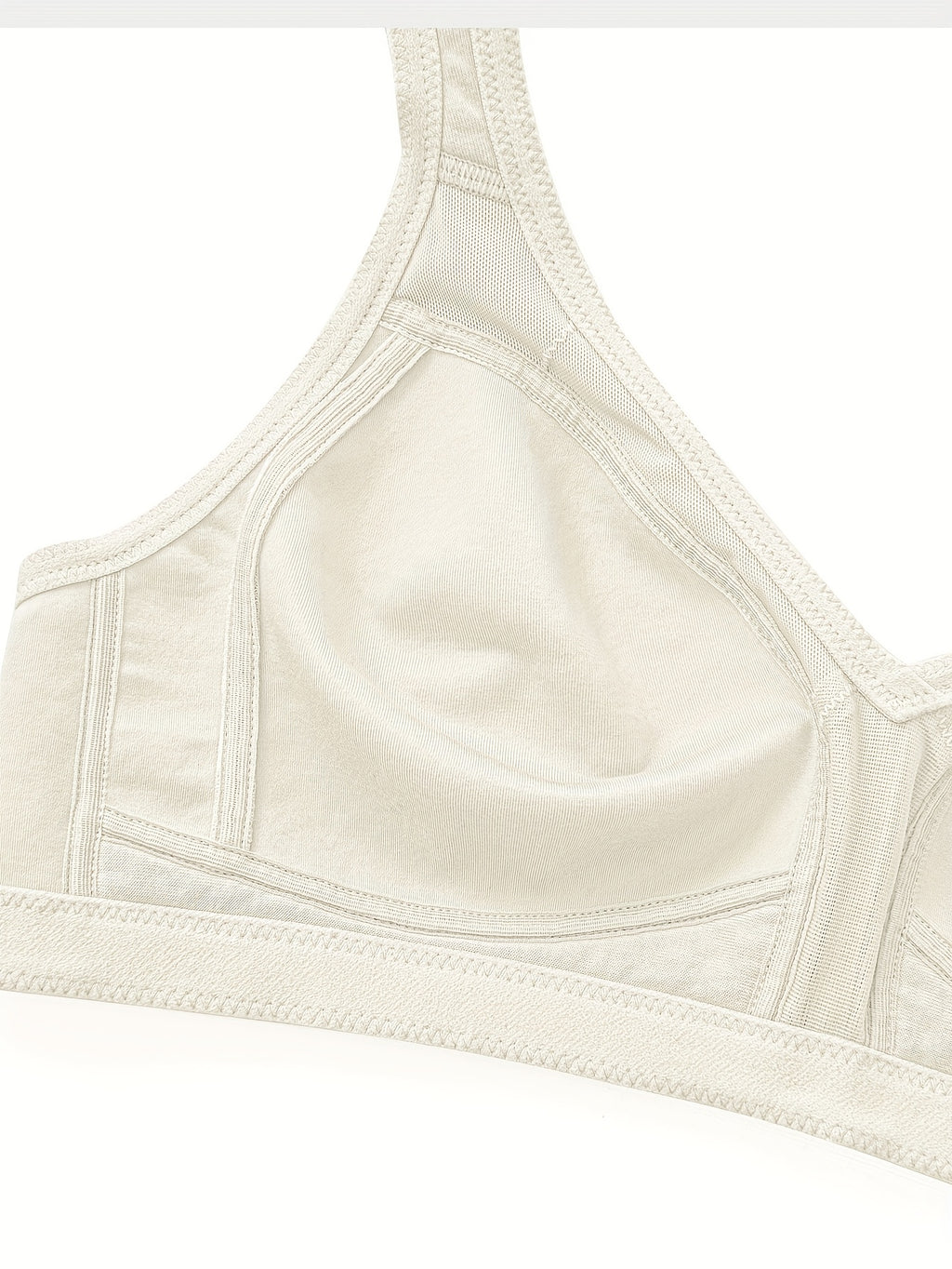 Soutien-gorge grande taille — Corolles tissées et feston