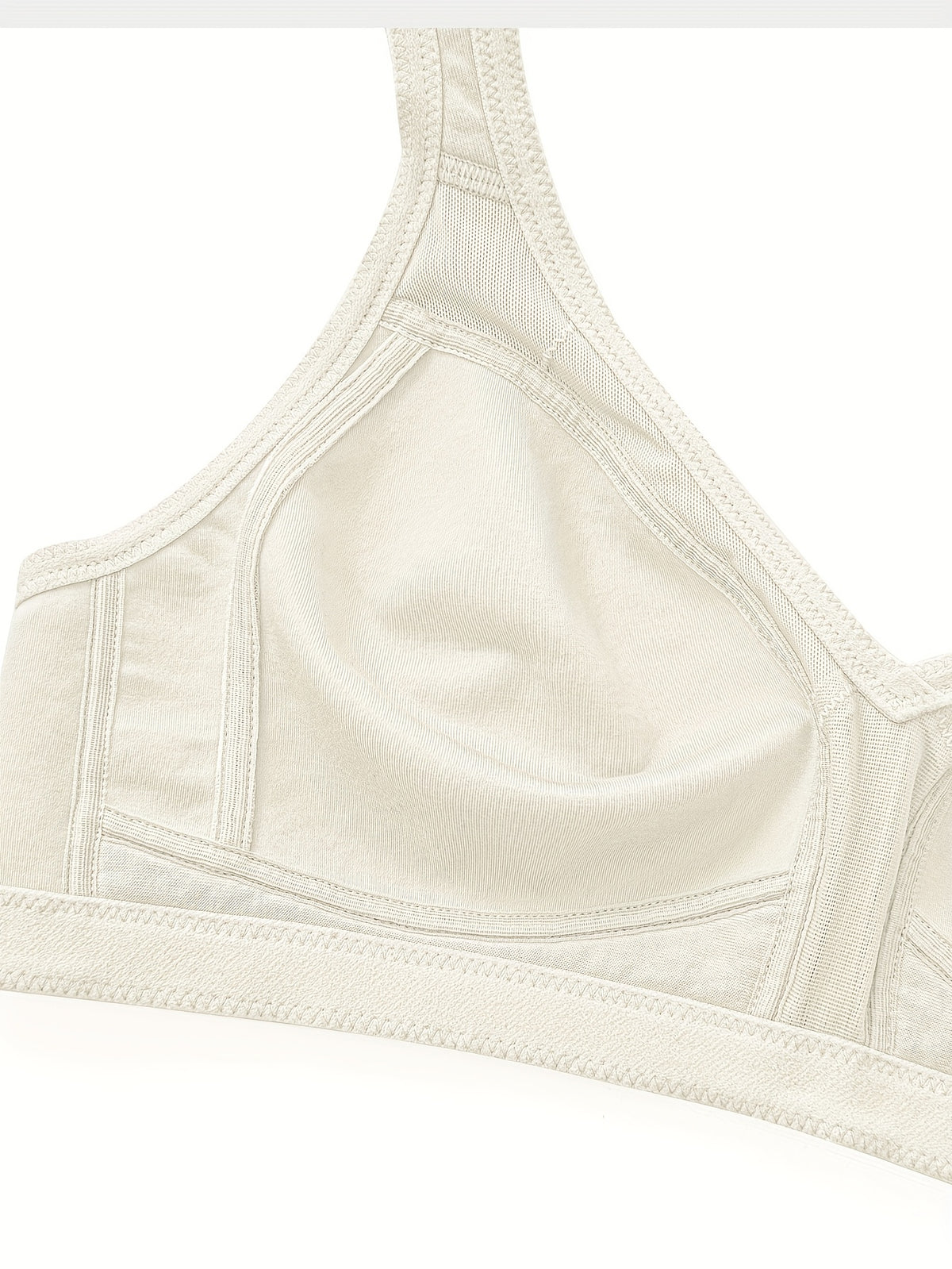 Soutien-gorge grande taille — Corolles tissées et feston