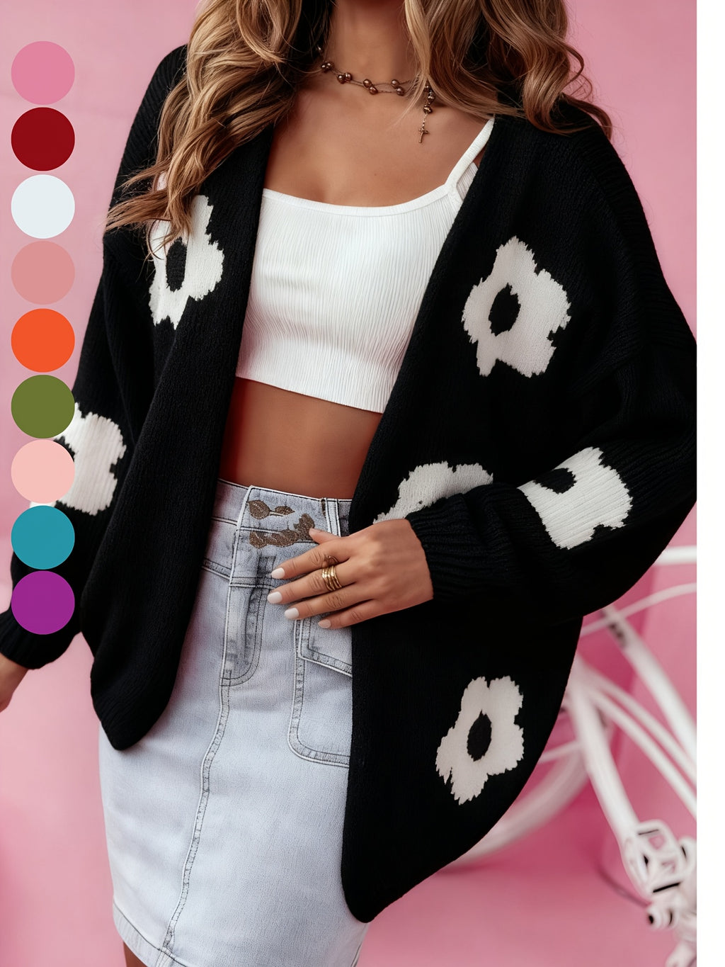Pull grande taille, coupe oversize, toucher moelleux, porté de face