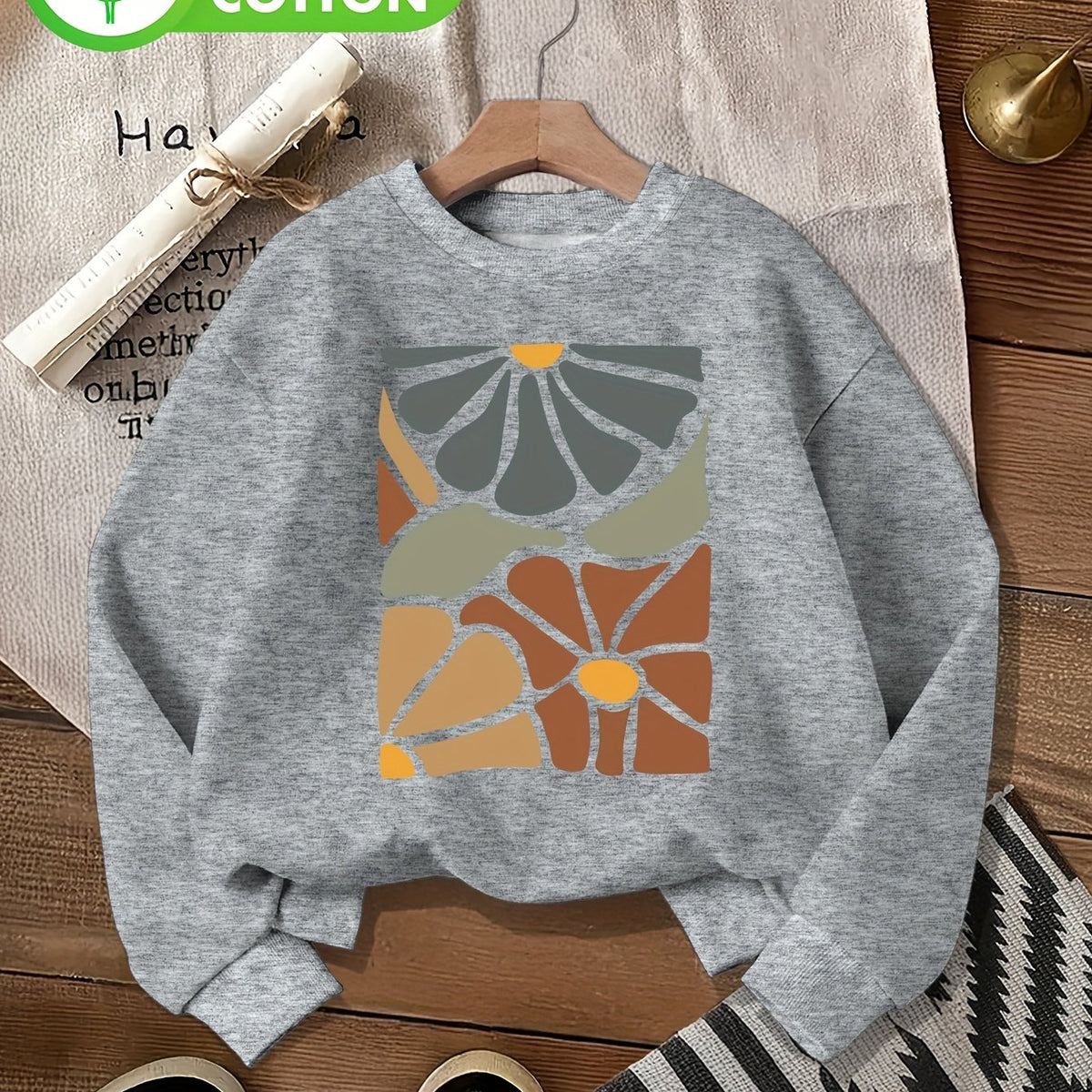 Pull grande taille, col rond, toucher naturel, chaleur d'hiver, vu de dos