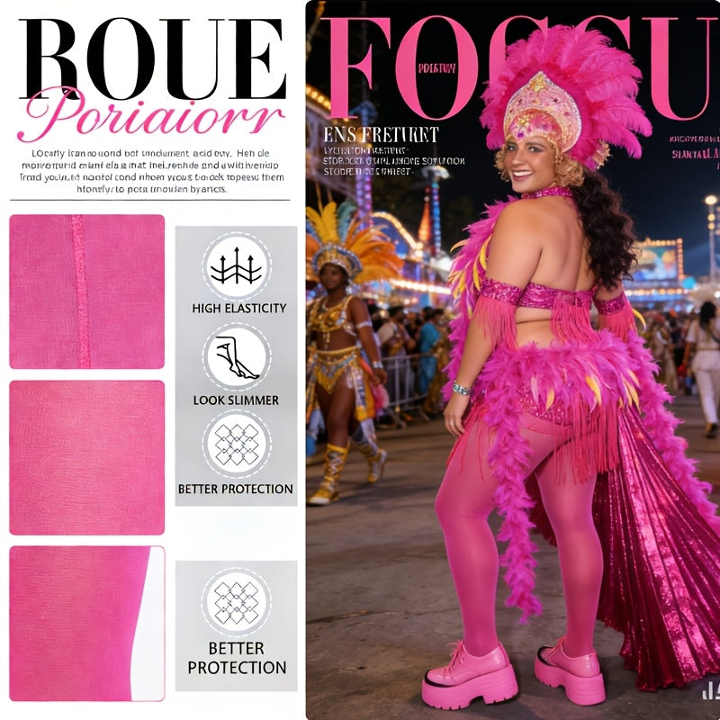 Collant grande taille en velours — Toucher profond et forte élasticité — matière : polyamide