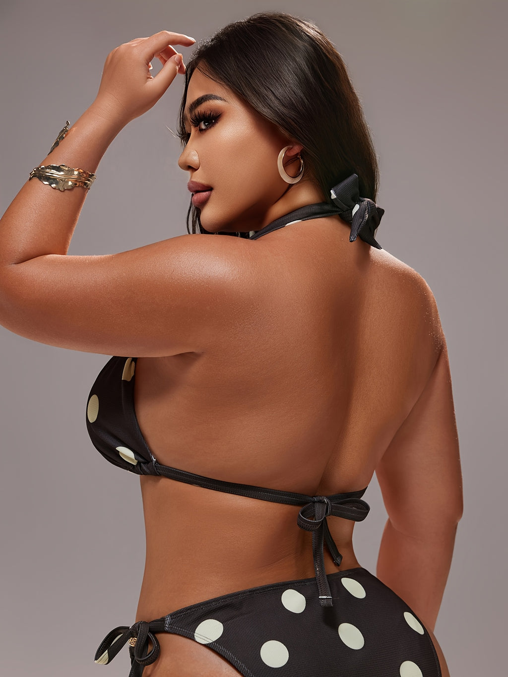 Haut de maillot de bain grande taille — Triangle tissé gaufré