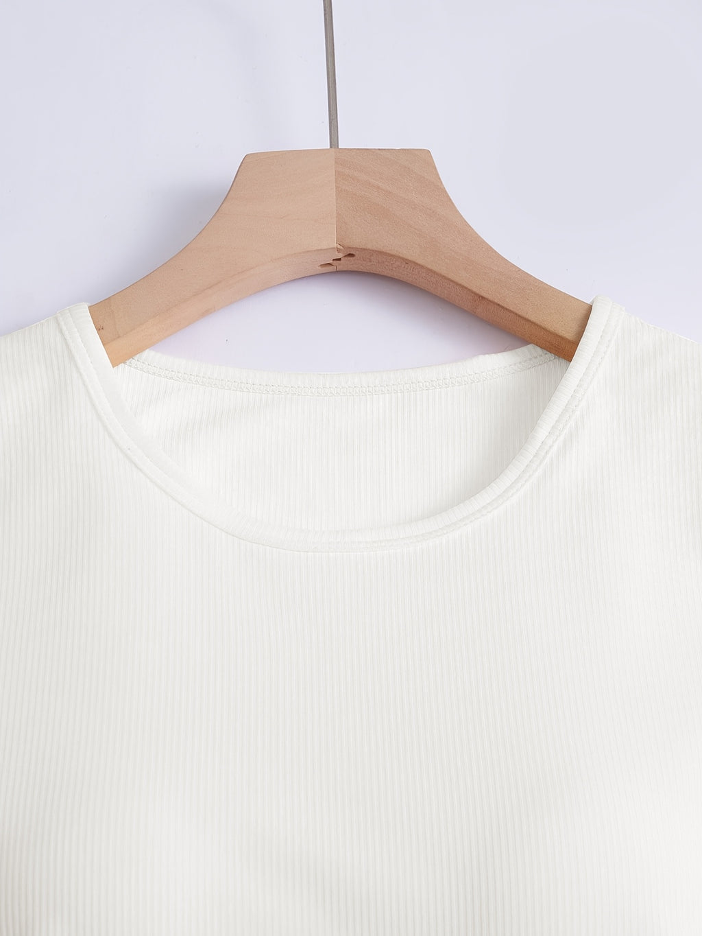 Haut grande taille à bonnets intégrés — Manches longues blanc