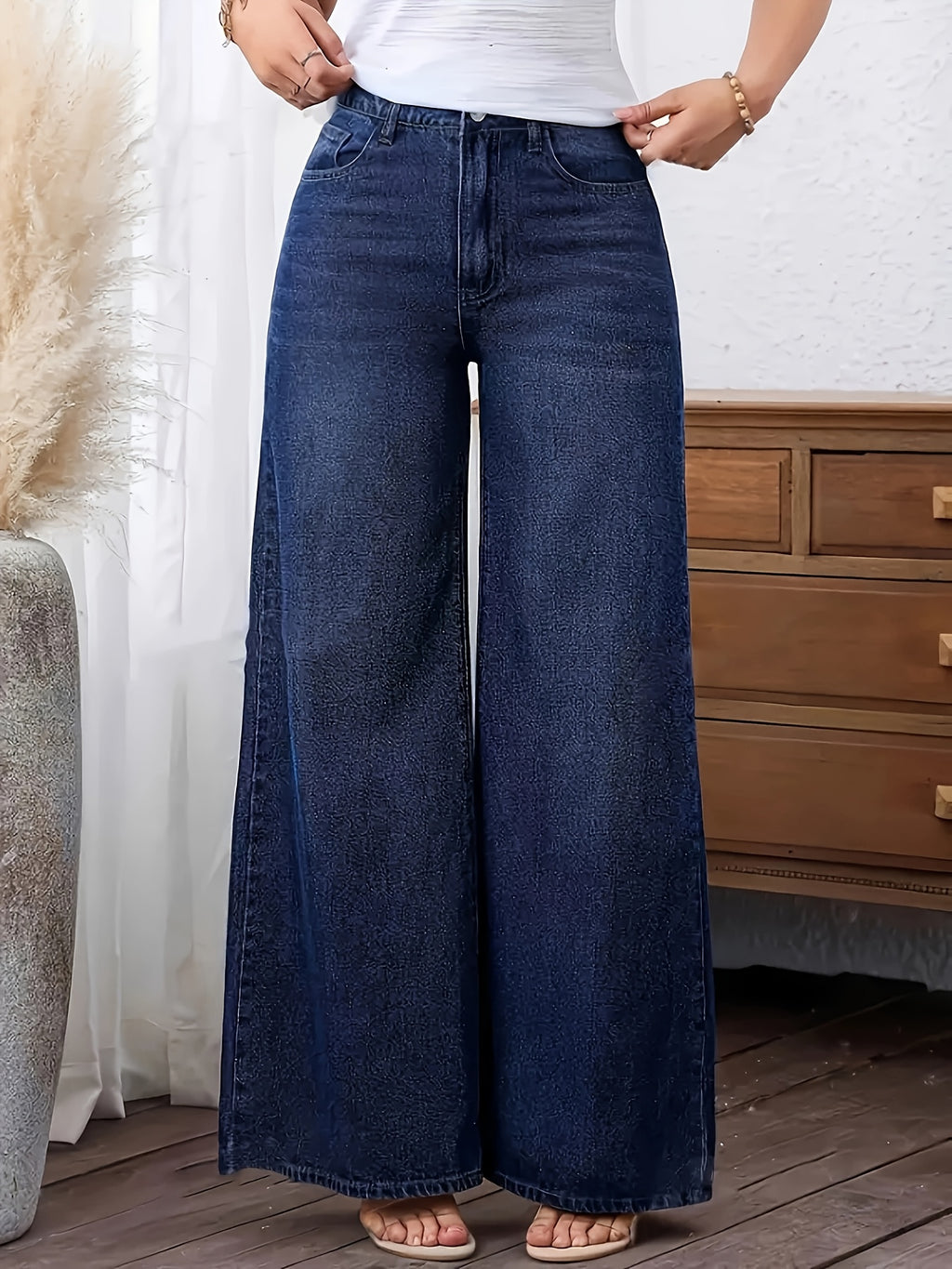 Jean palazzo grande taille — Indigo profond, du 1XL au 8XL