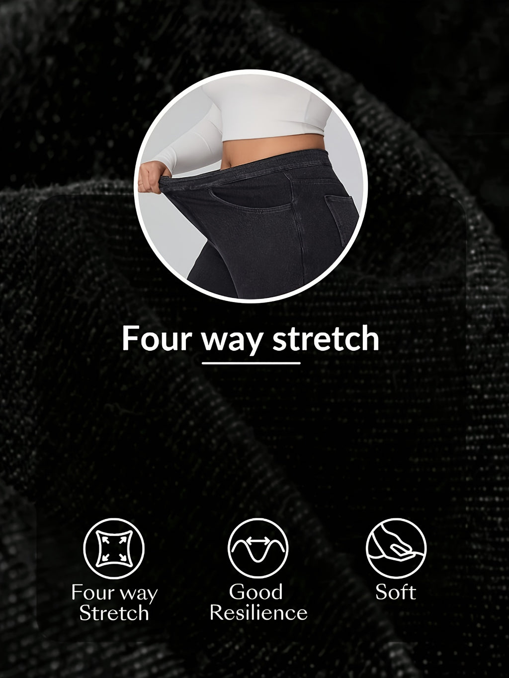 Jean skinny grande taille — Deux lavages sombres, taille haute