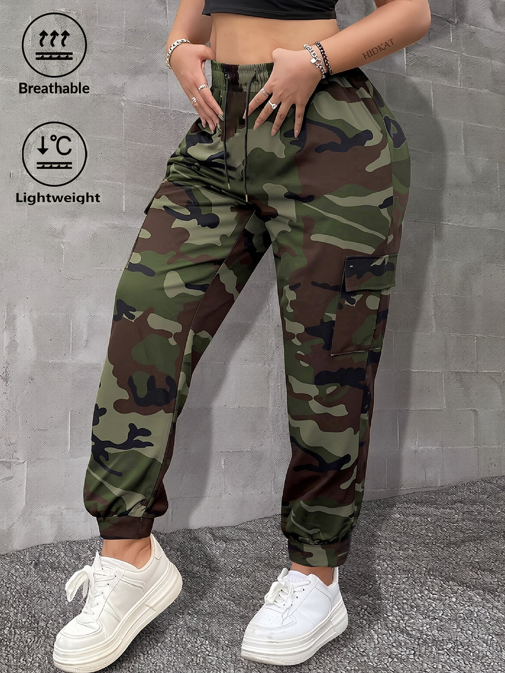 Pantalon cargo grande taille — Trois camouflages au choix