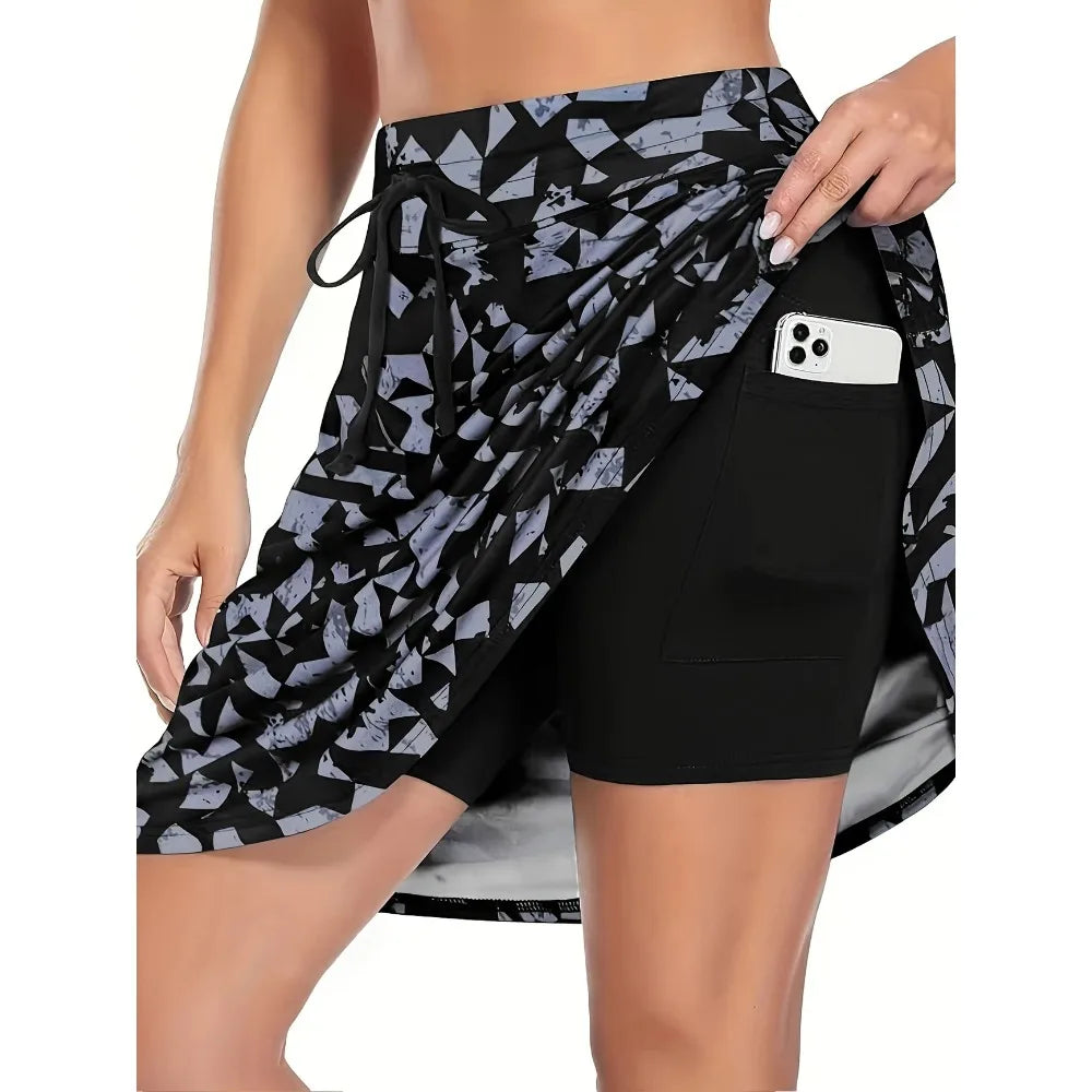 Jupe-short grande taille, lavende