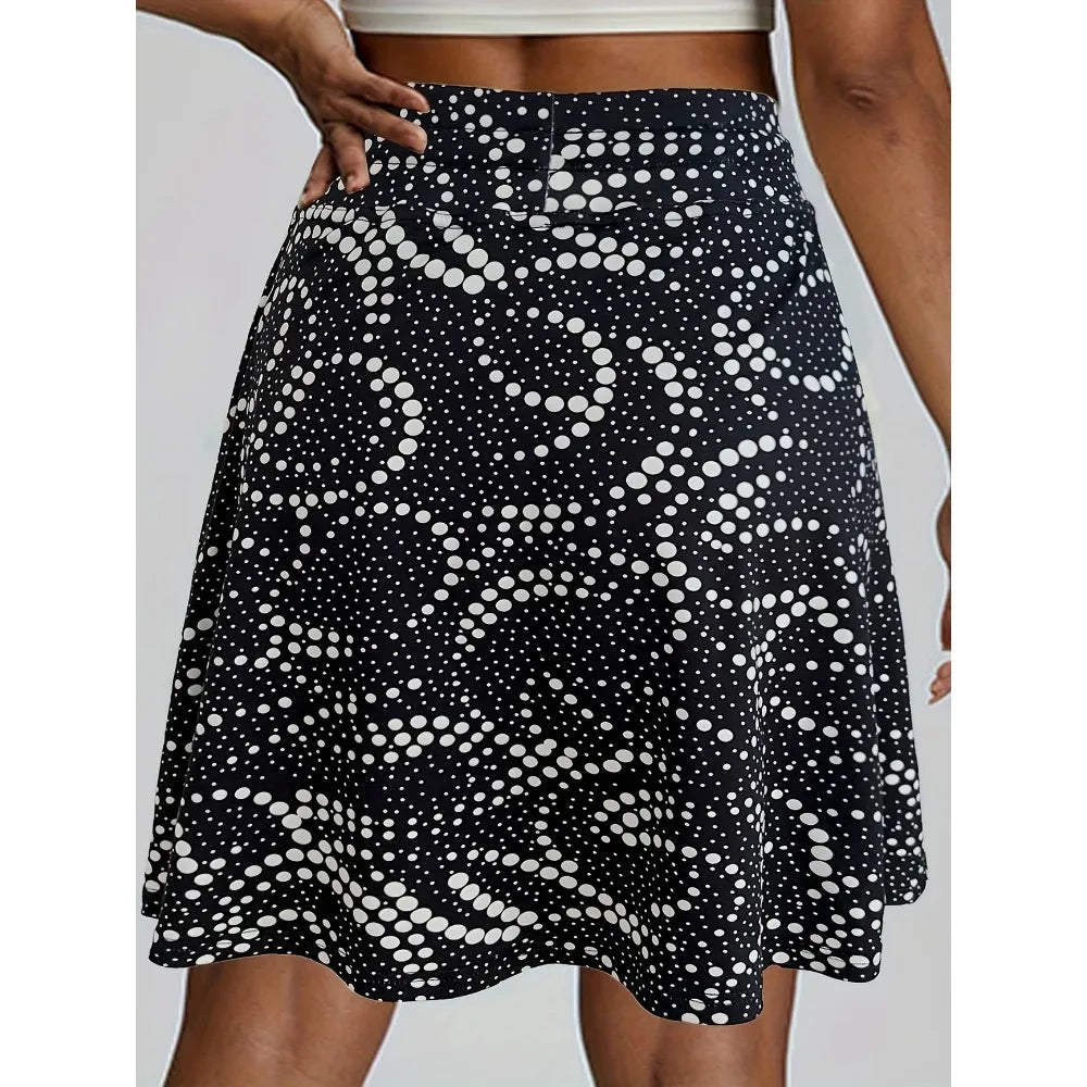 Jupe-short grande taille, taille haute et short intégré