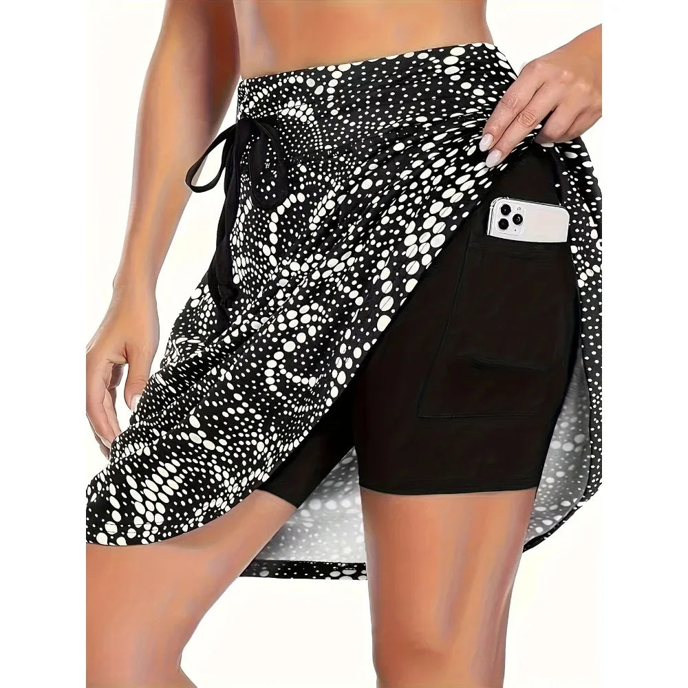 Jupe-short grande taille, blanc Image