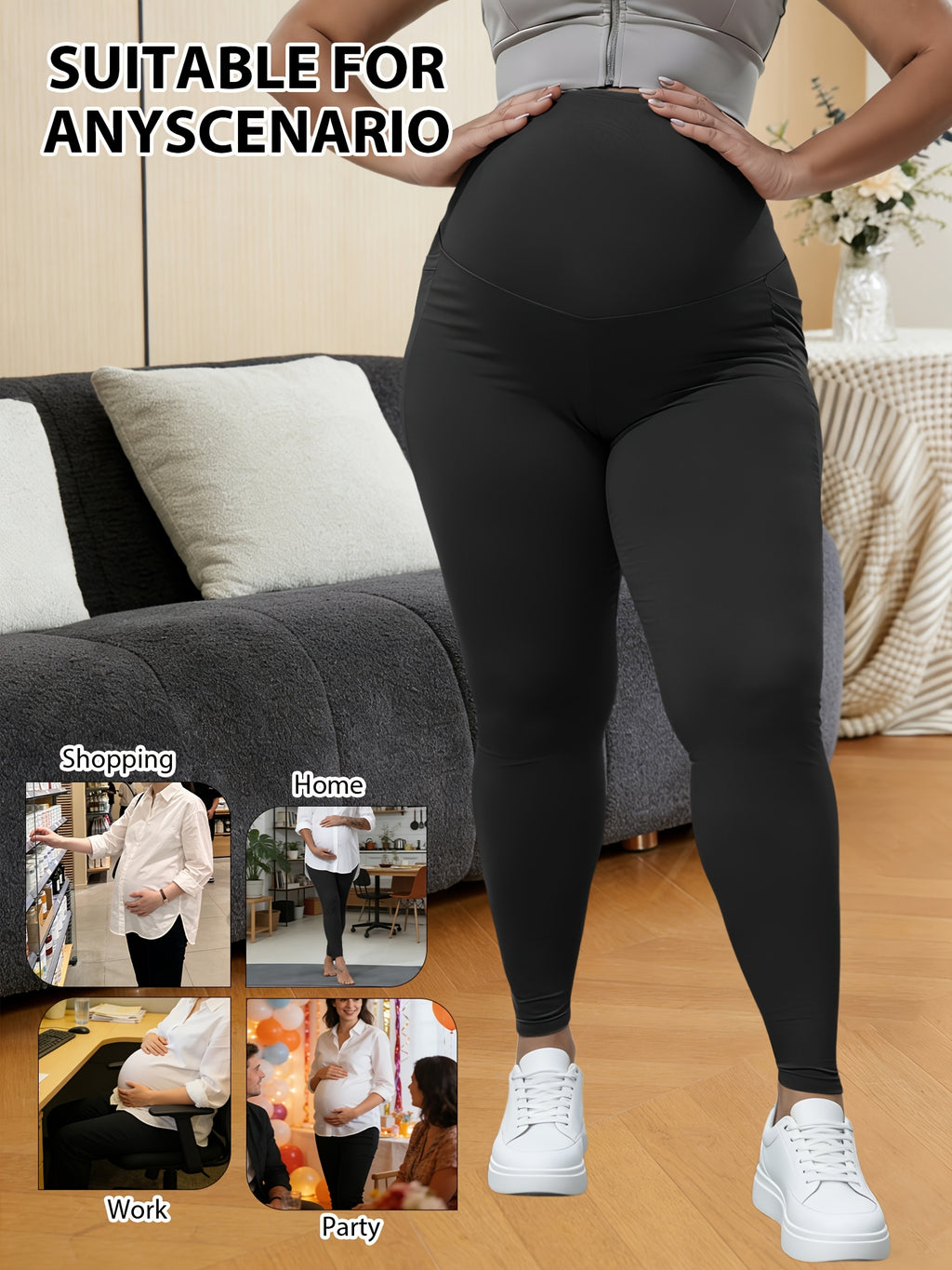 Legging de grossesse grande taille — Taille haute à poches