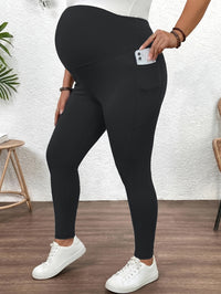 Legging grande taille pour la grossesse — Deux poches de cuisse
