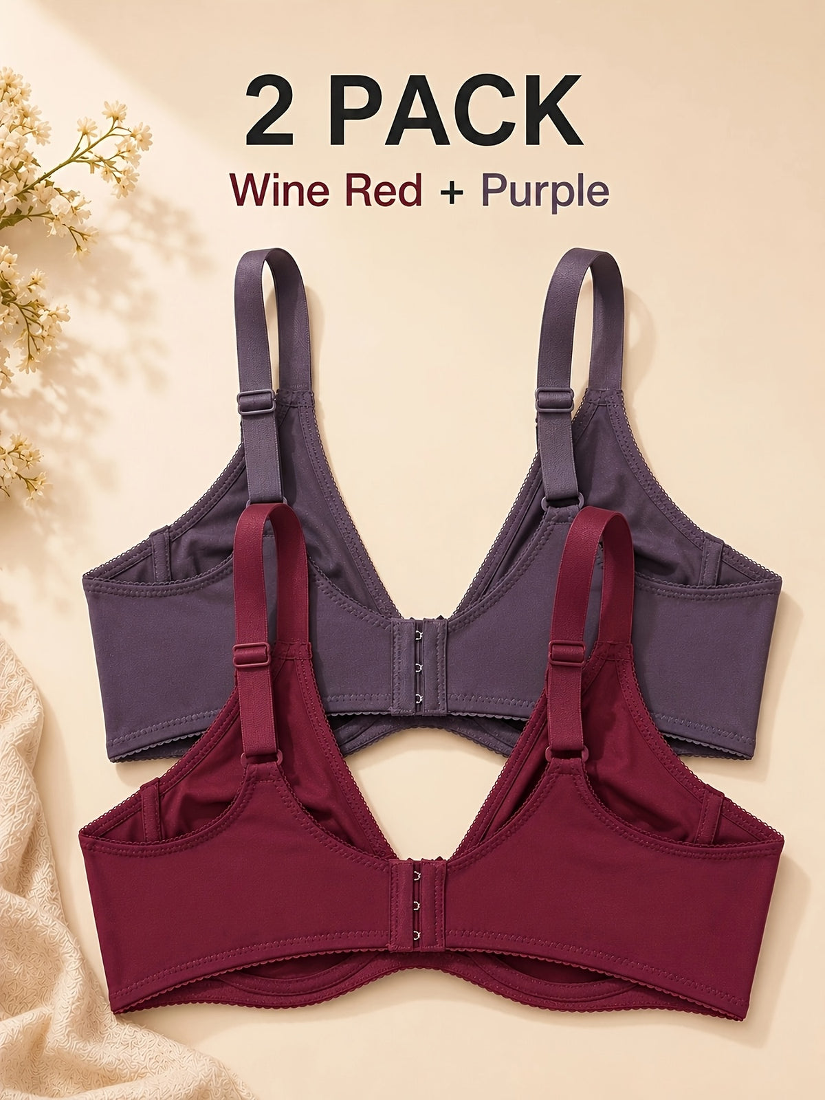 Soutien-gorge grande taille — Duo de teintes, bonnets C et D