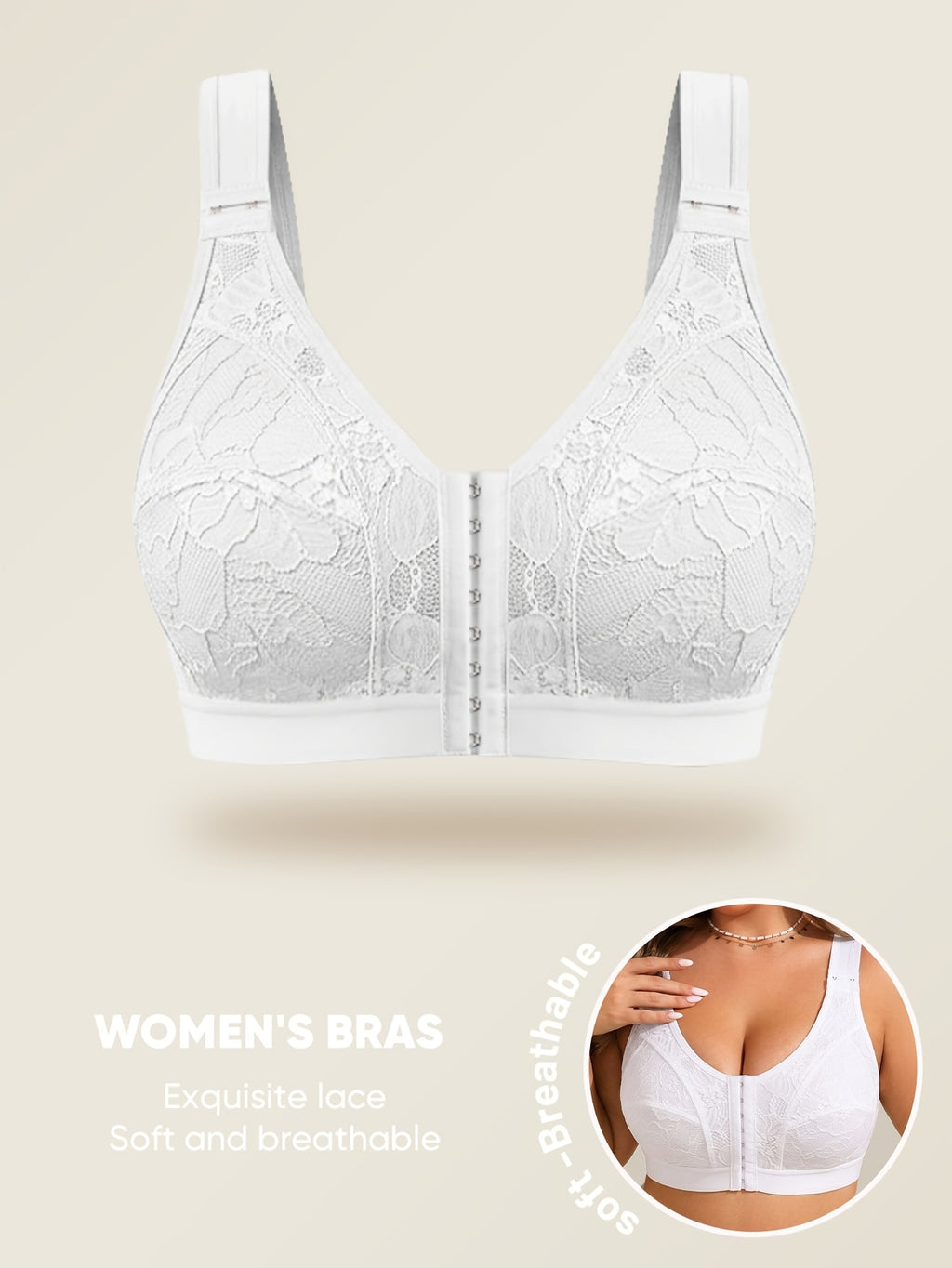 Soutien-gorge grande taille — Deux pièces, dos lisse en U