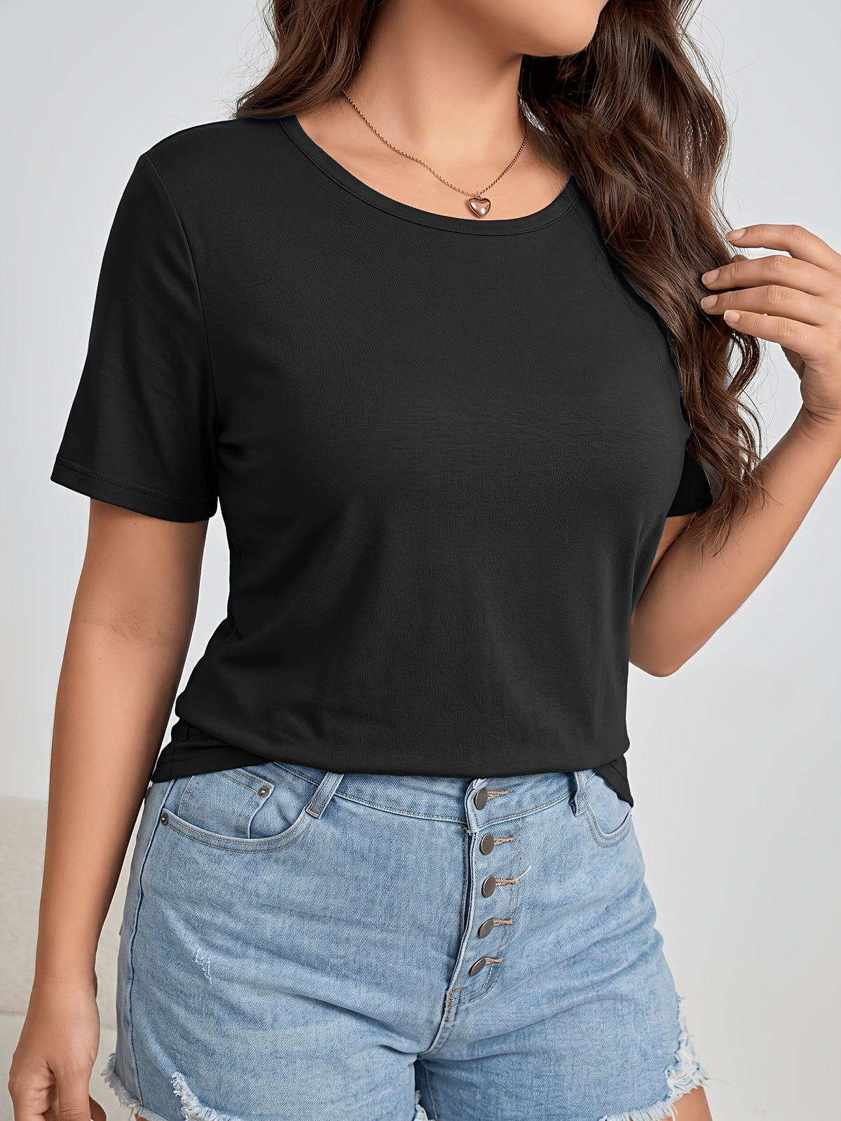 Lot de 2 tee-shirts grande taille — Soutien-gorge intégré