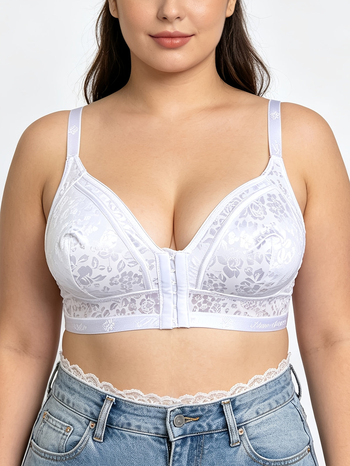 Soutien-gorge grande taille — Trois pièces agrafées devant